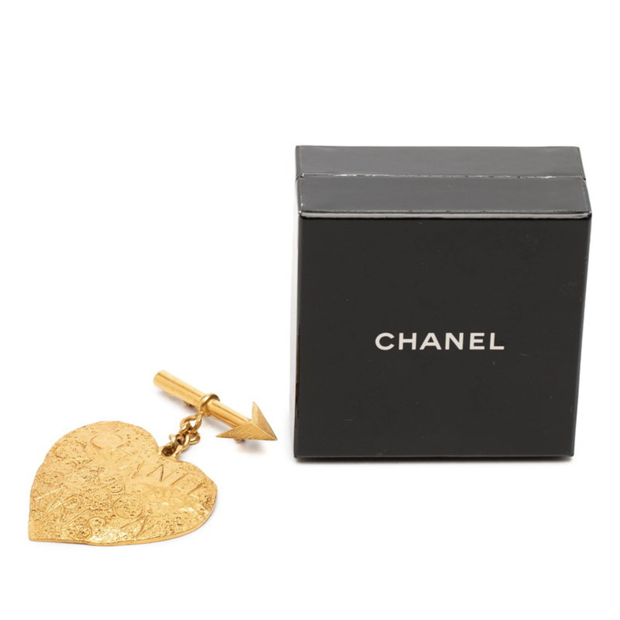 Chanel Chanel Logo Heart Arrow Brooch 93A Gold Plated Women's CHANEL Size ONE SIZE - 4 Thumbnail