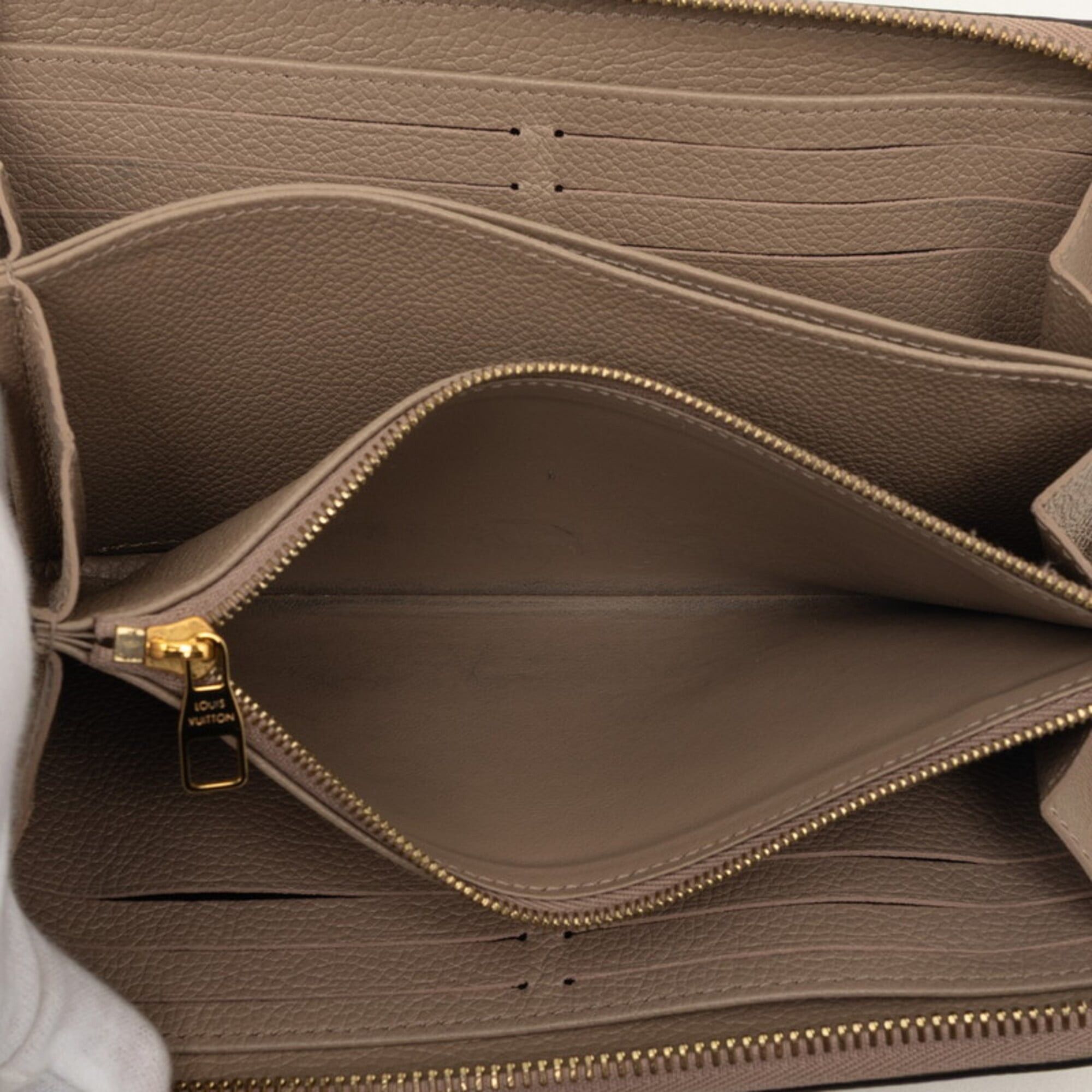 Louis Vuitton Louis Vuitton Monogram Empreinte Bicolor Zippy Wallet Round Zipper Long M69794 Tourterelle Crème Beige Leather Women's LOUIS VUITTON Size ONE SIZE - 4 Thumbnail