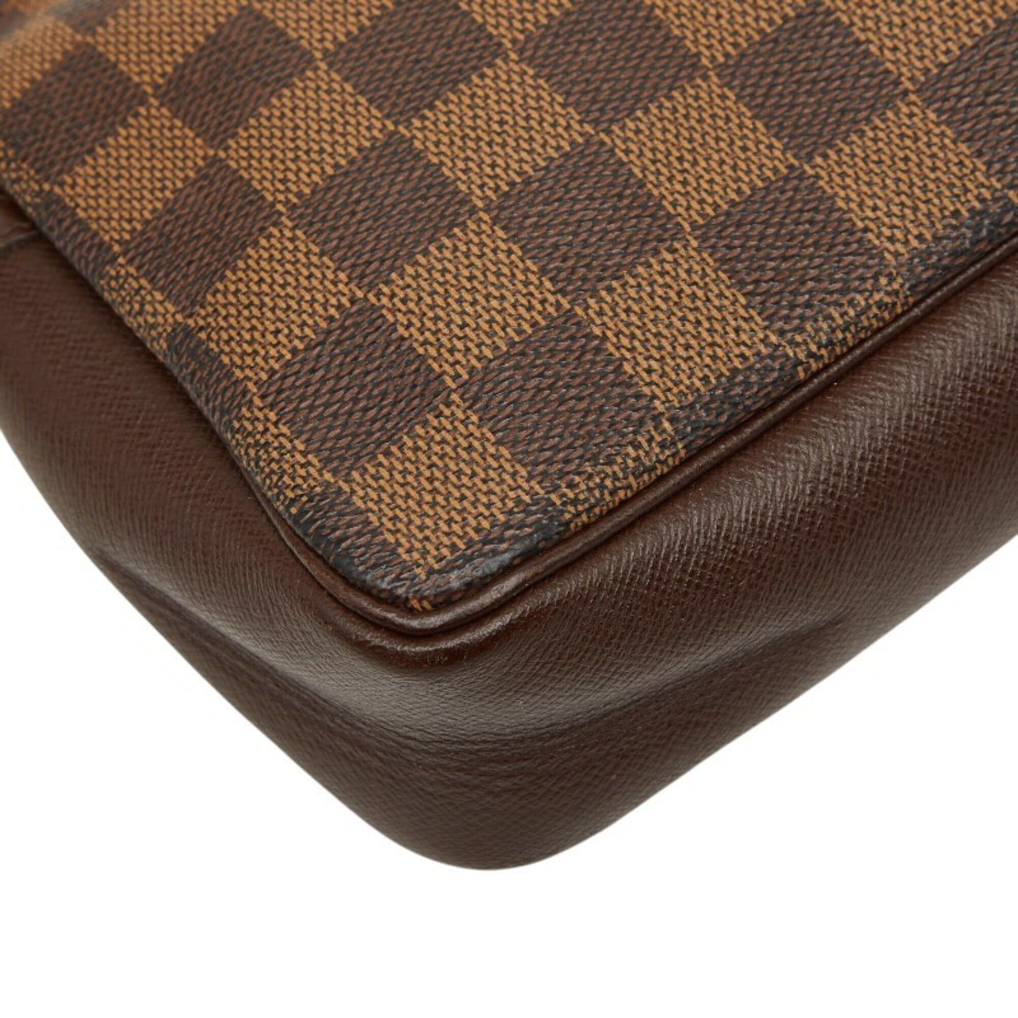 Louis Vuitton Louis Vuitton Damier Trouse Makeup Accessory Pouch Handbag N51982 Brown Leather Women's LOUIS VUITTON Size ONE SIZE - 7 Thumbnail