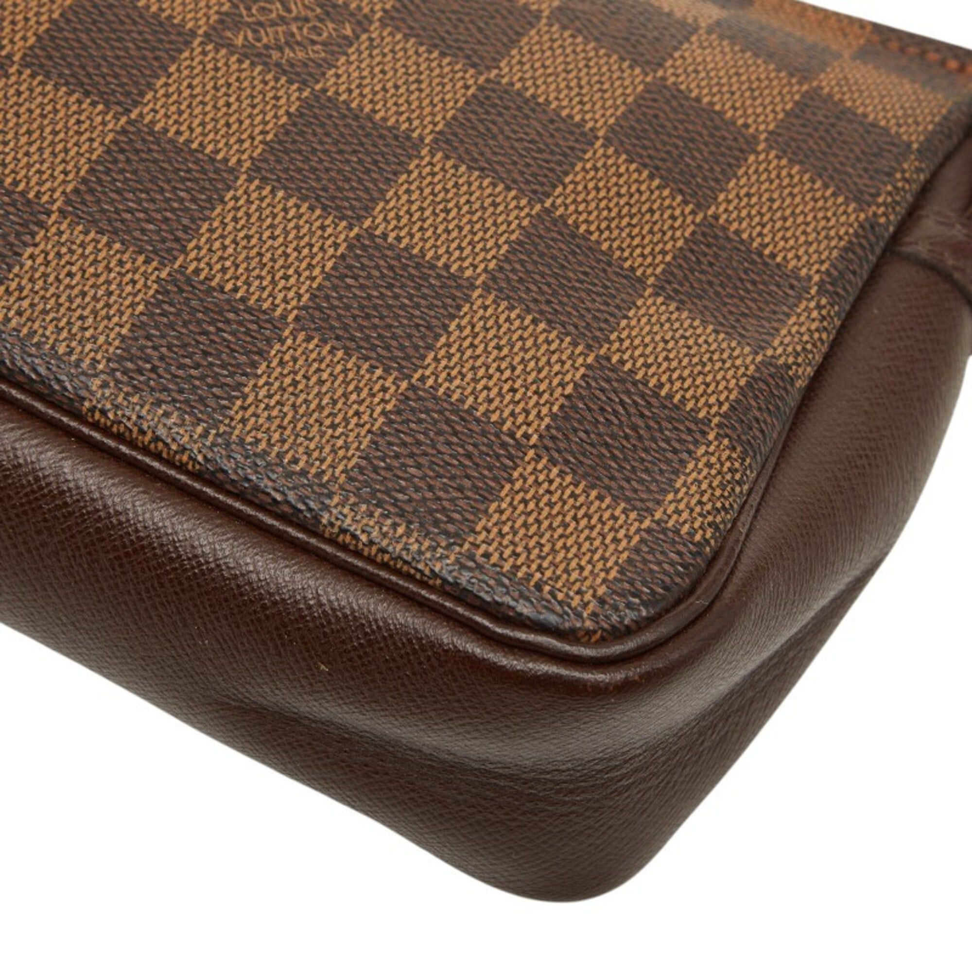 Louis Vuitton Louis Vuitton Damier Trouse Makeup Accessory Pouch Handbag N51982 Brown Leather Women's LOUIS VUITTON Size ONE SIZE - 4 Thumbnail