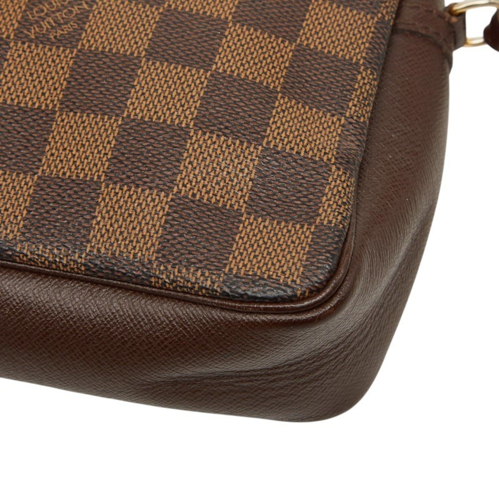 Louis Vuitton Louis Vuitton Damier Trouse Makeup Accessory Pouch Handbag N51982 Brown Leather Women's LOUIS VUITTON Size ONE SIZE - 6 Thumbnail