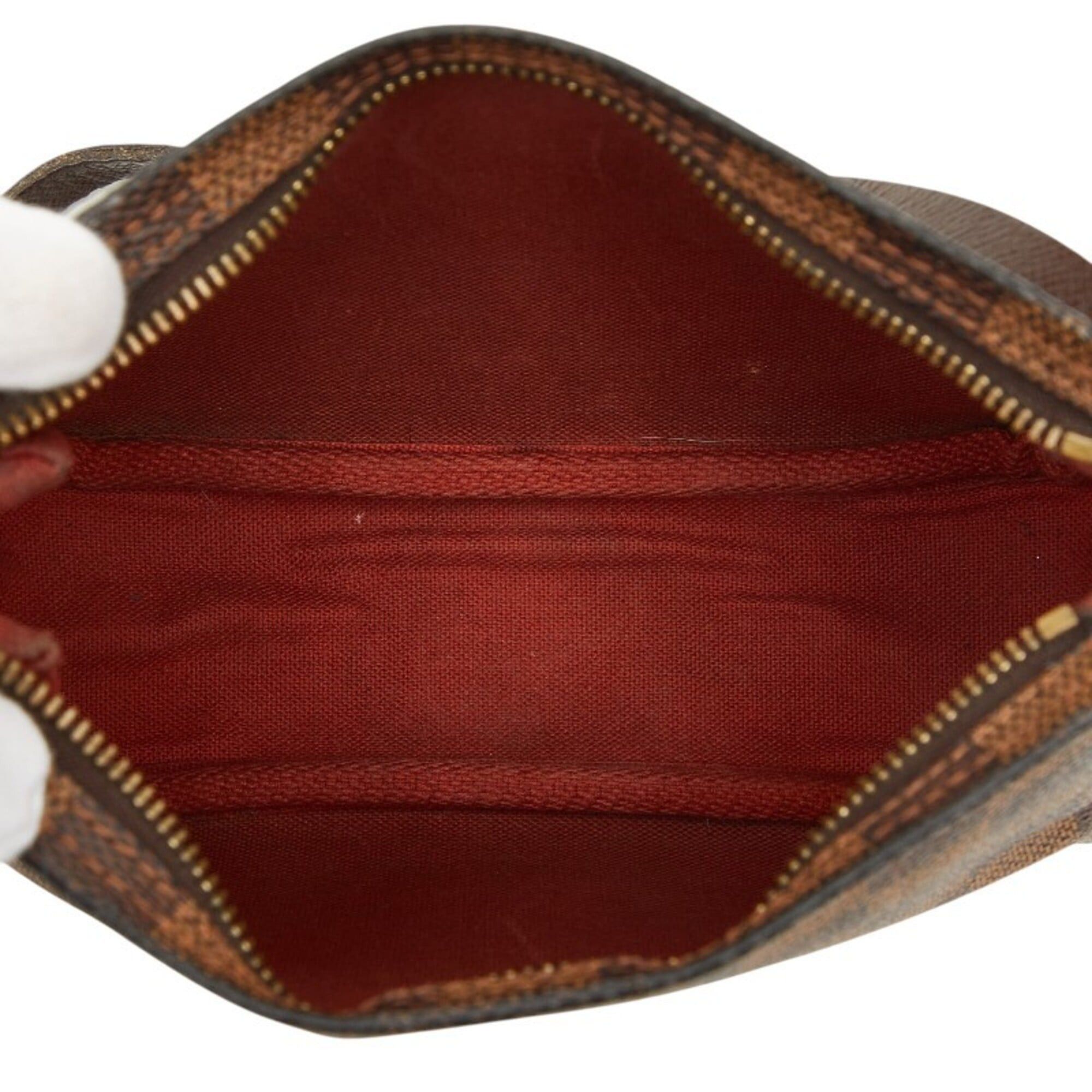 Louis Vuitton Louis Vuitton Damier Trouse Makeup Accessory Pouch Handbag N51982 Brown Leather Women's LOUIS VUITTON Size ONE SIZE - 11 Thumbnail