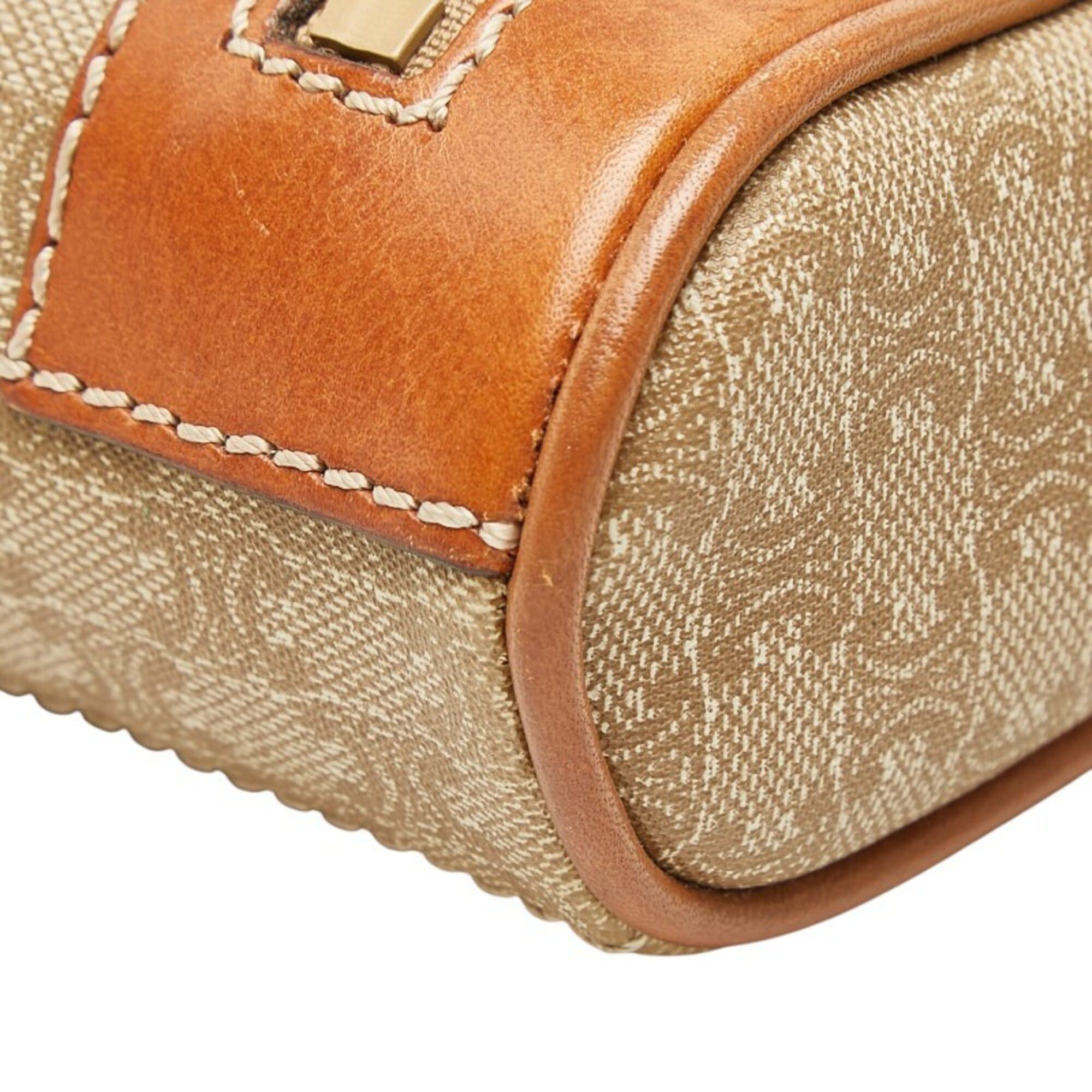 Celine Celine Macadam Crossbody Shoulder Bag/Pochette, Beige/Brown Leather, Women's CELINE Size ONE SIZE - 4 Thumbnail