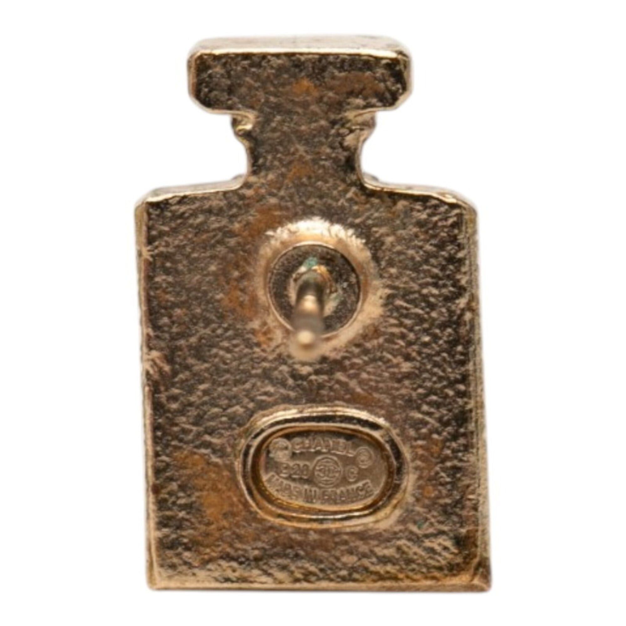 Chanel Chanel No. 5 Perfume Bottle Stud Earrings D20C Gold Plated Women's CHANEL Size ONE SIZE - 3 Thumbnail