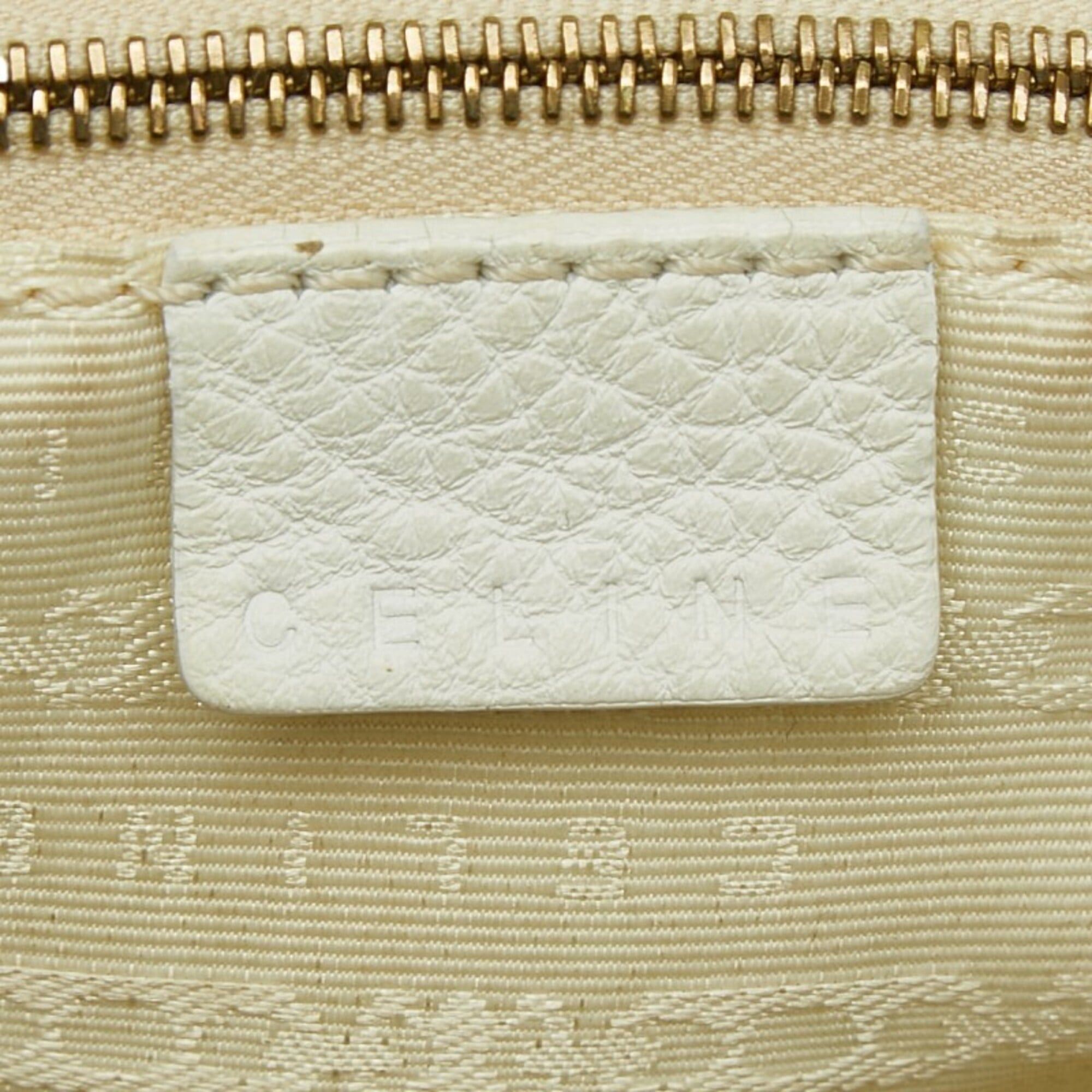 Celine Celine tote bag, white leather, women's. Size ONE SIZE - 12 Thumbnail
