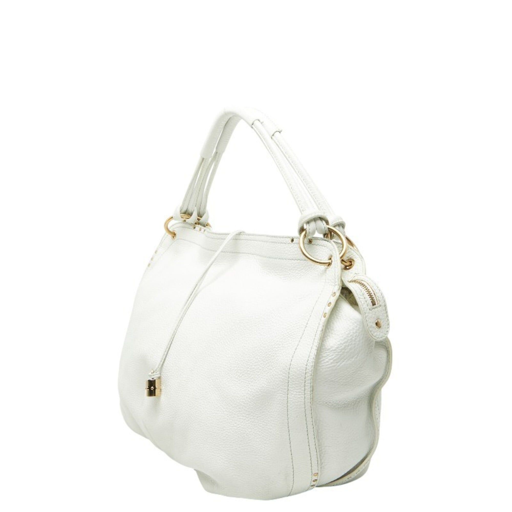 Celine Celine tote bag, white leather, women's. Size ONE SIZE - 2 Thumbnail