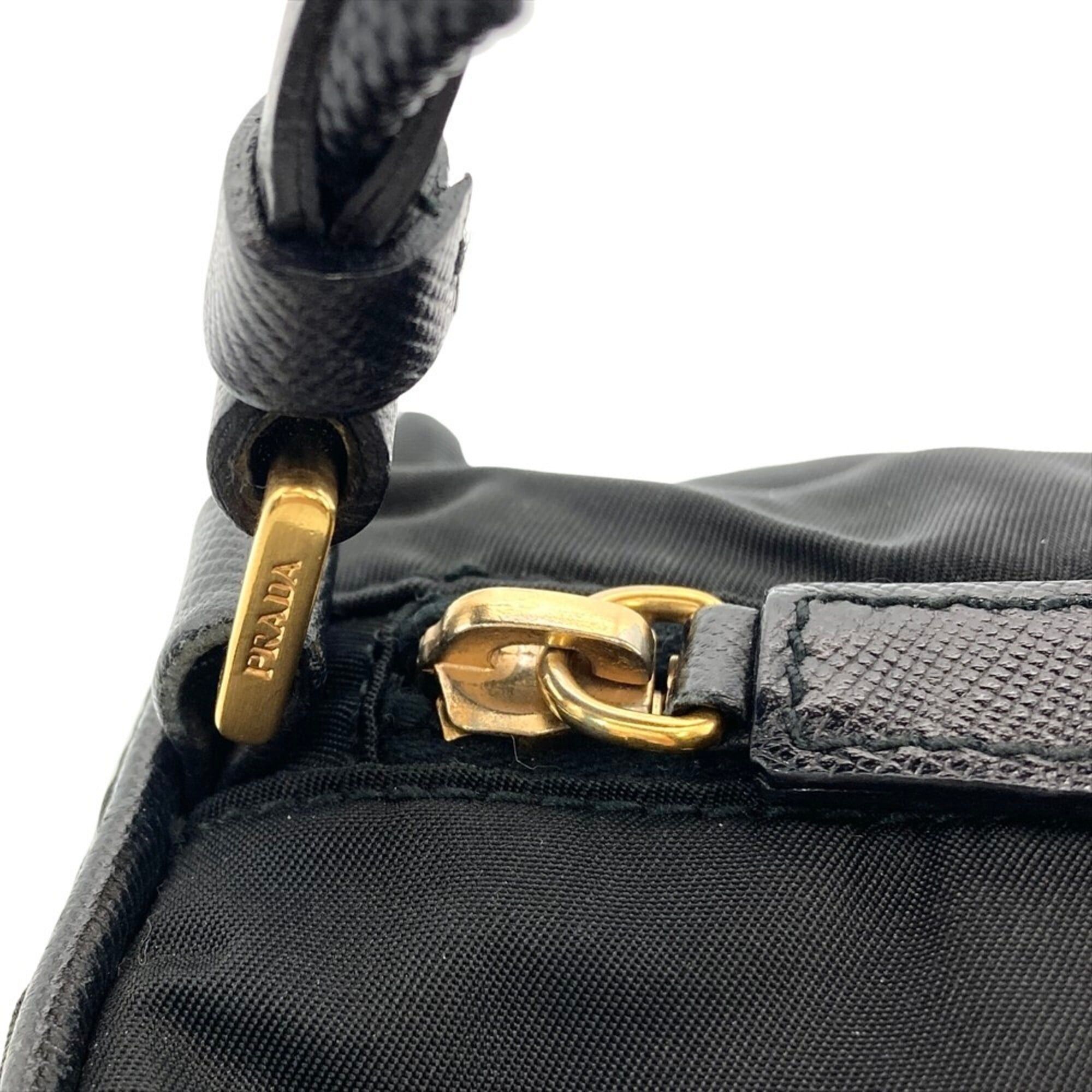 Prada Prada Logo Shoulder Bag, Nylon, Black, One-Shoulder Size ONE SIZE - 5 Thumbnail