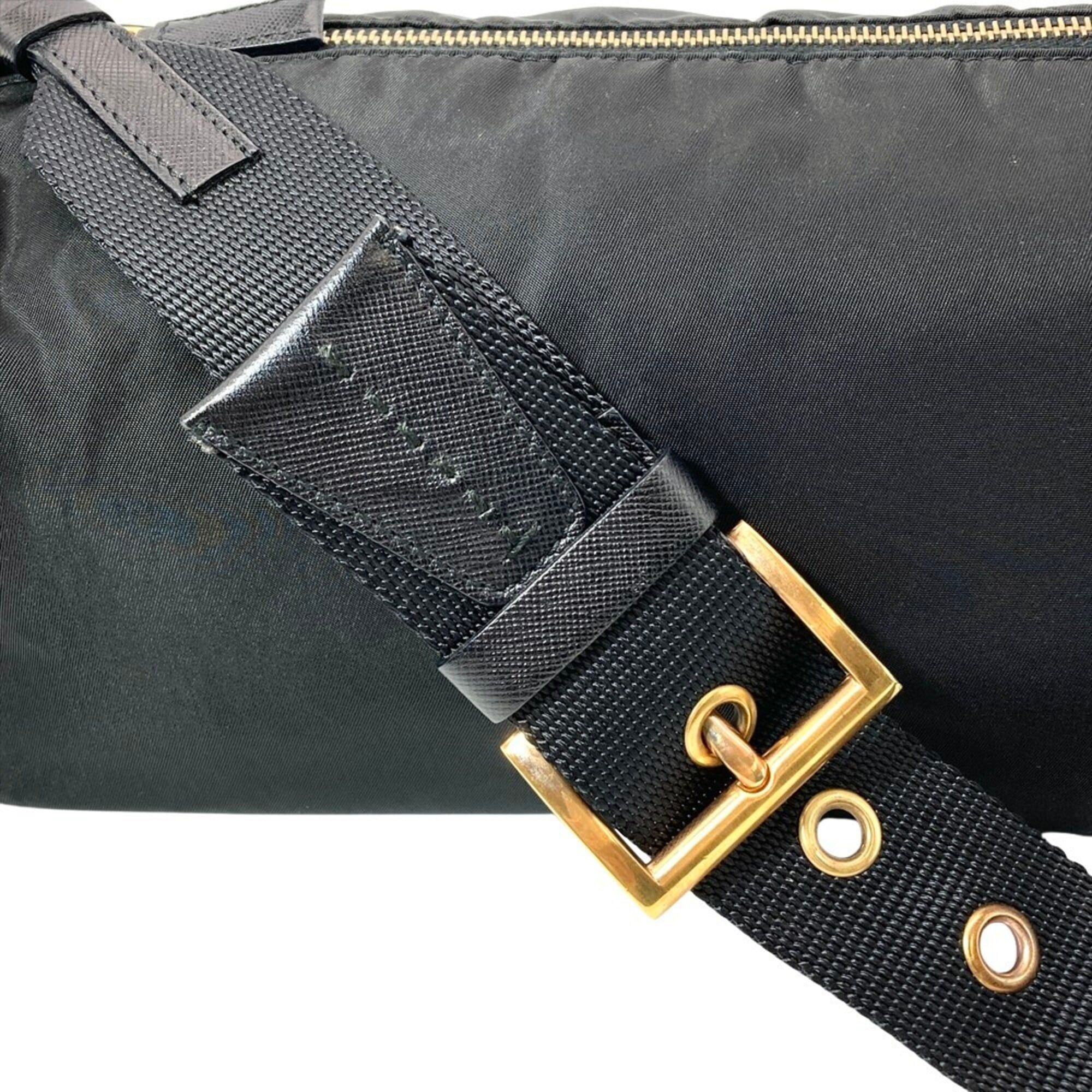 Prada Prada Logo Shoulder Bag, Nylon, Black, One-Shoulder Size ONE SIZE - 4 Thumbnail