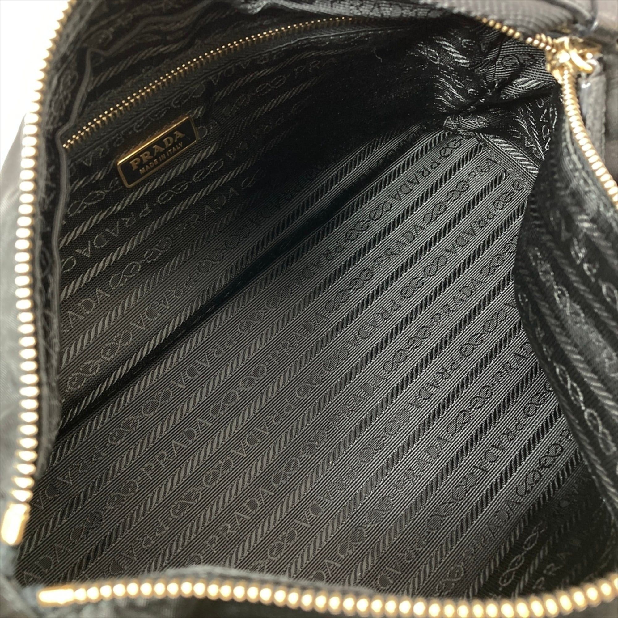 Prada Prada Logo Shoulder Bag, Nylon, Black, One-Shoulder Size ONE SIZE - 8 Thumbnail