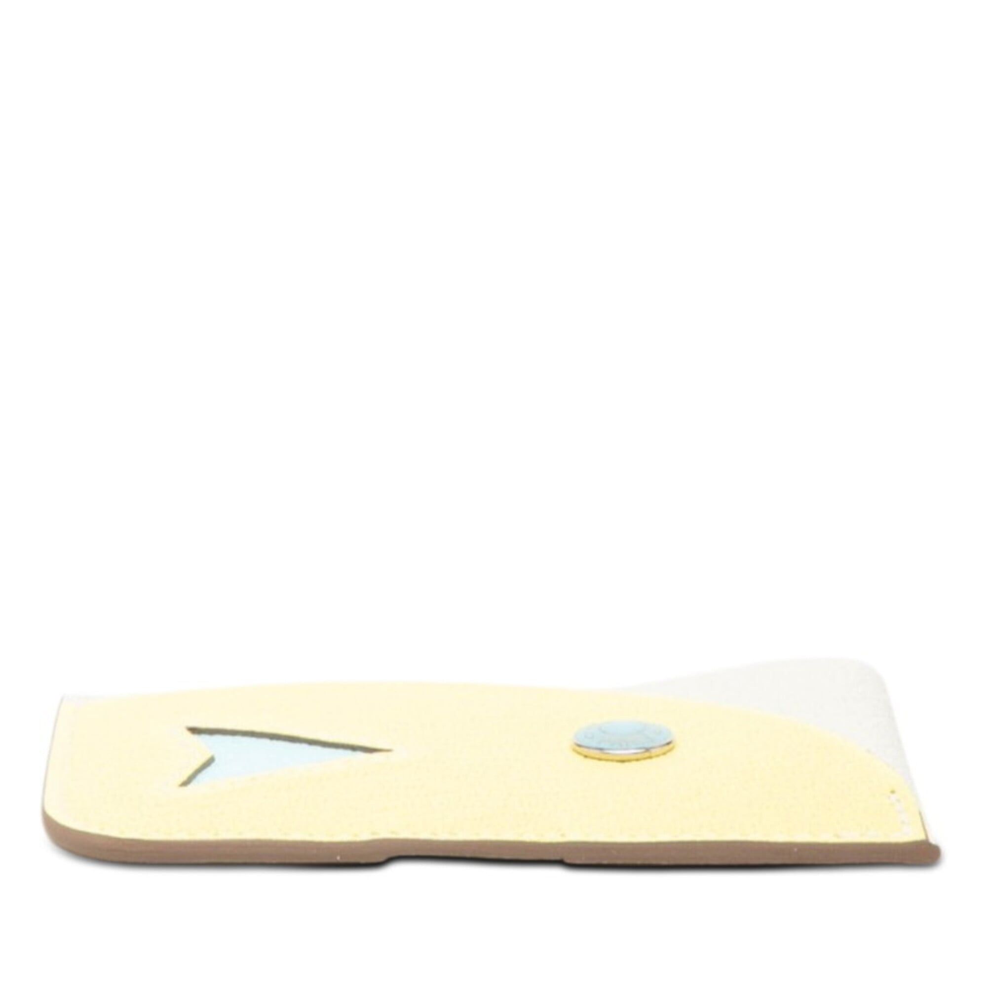 Hermes Hermes Poisson Business Card Holder/Card Case/Pass Case Mushroom Limoncello Blue Zephyr Chevre Mysore Women's HERMES Size ONE SIZE - 3 Thumbnail