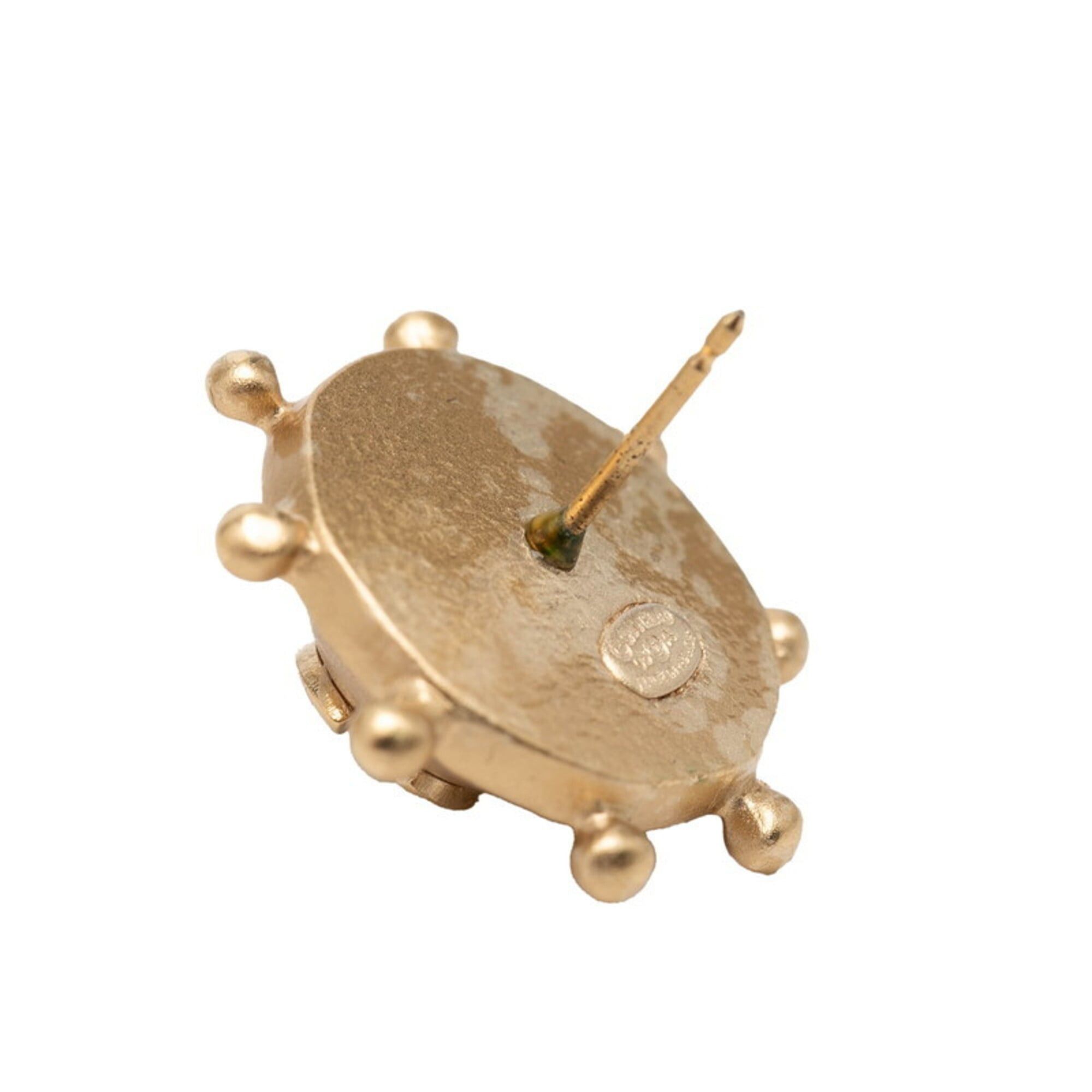 Chanel Chanel Coco Mark Earrings 05A Gold Plated Rhinestone Women's CHANEL Size ONE SIZE - 4 Thumbnail