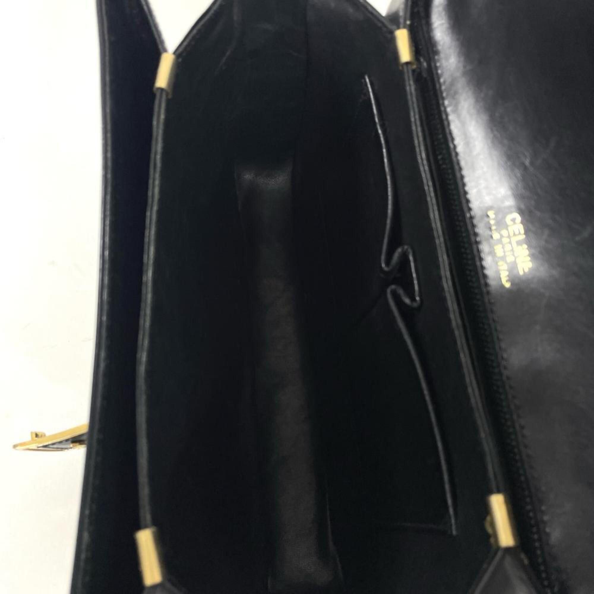 Celine Celine Carriage Hardware Shoulder Bag Leather Black Size ONE SIZE - 6 Thumbnail