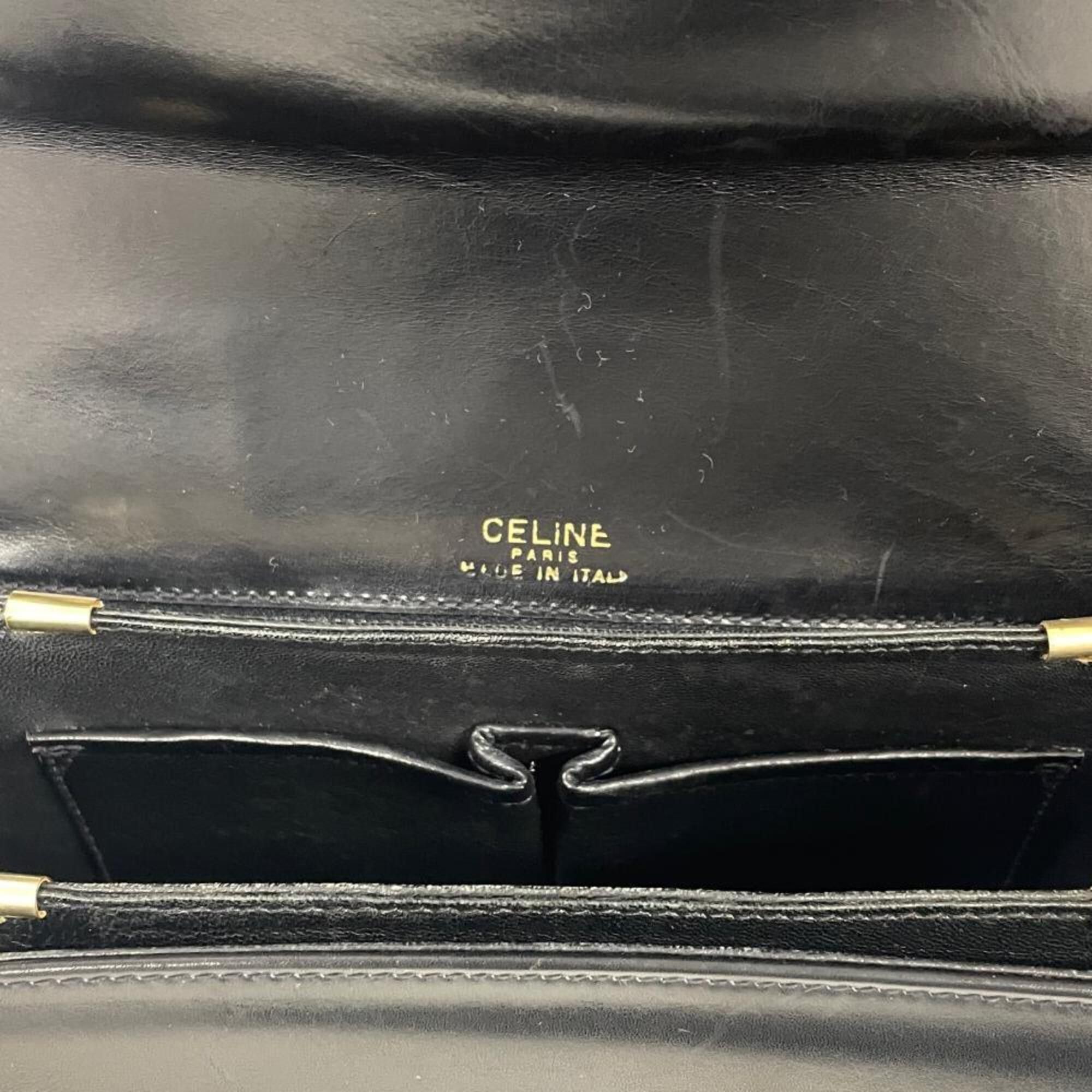 Celine Celine Carriage Hardware Shoulder Bag Leather Black Size ONE SIZE - 8 Thumbnail