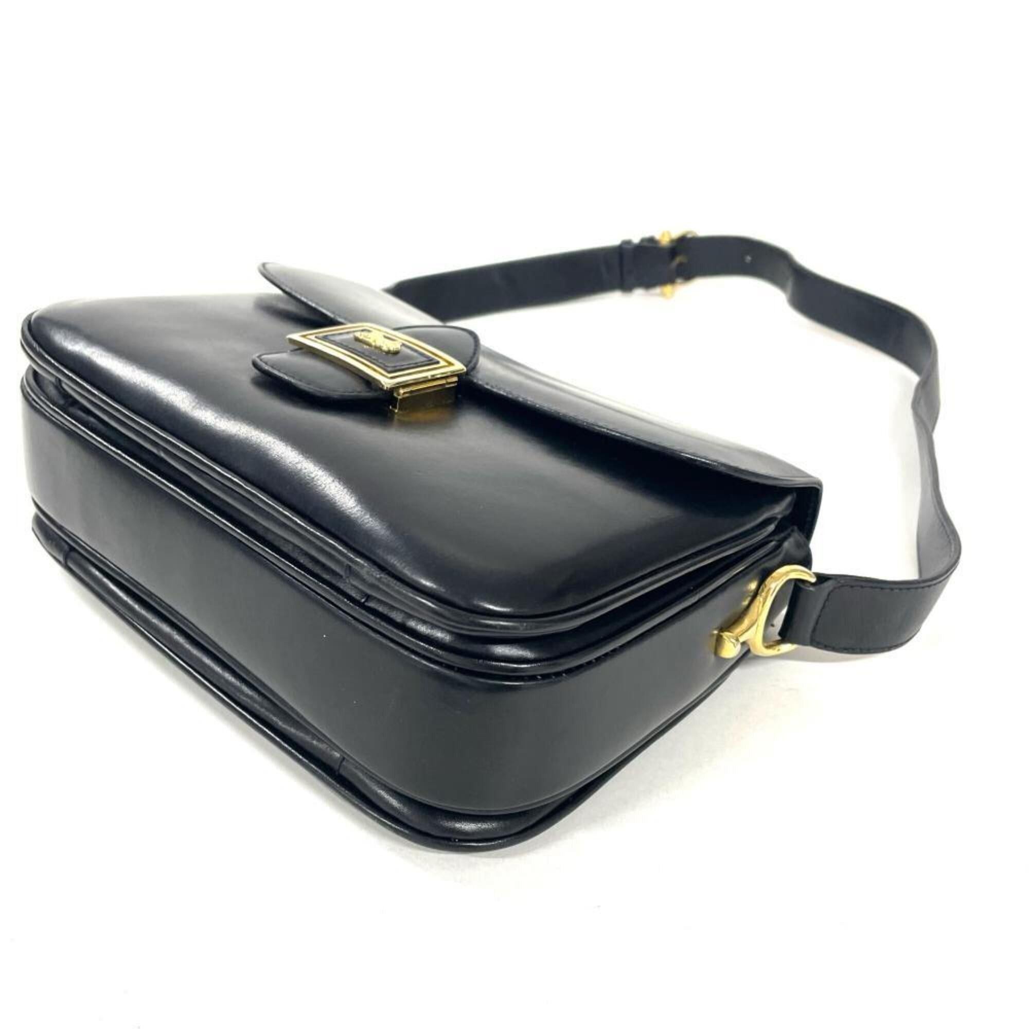 Celine Celine Carriage Hardware Shoulder Bag Leather Black Size ONE SIZE - 2 Thumbnail