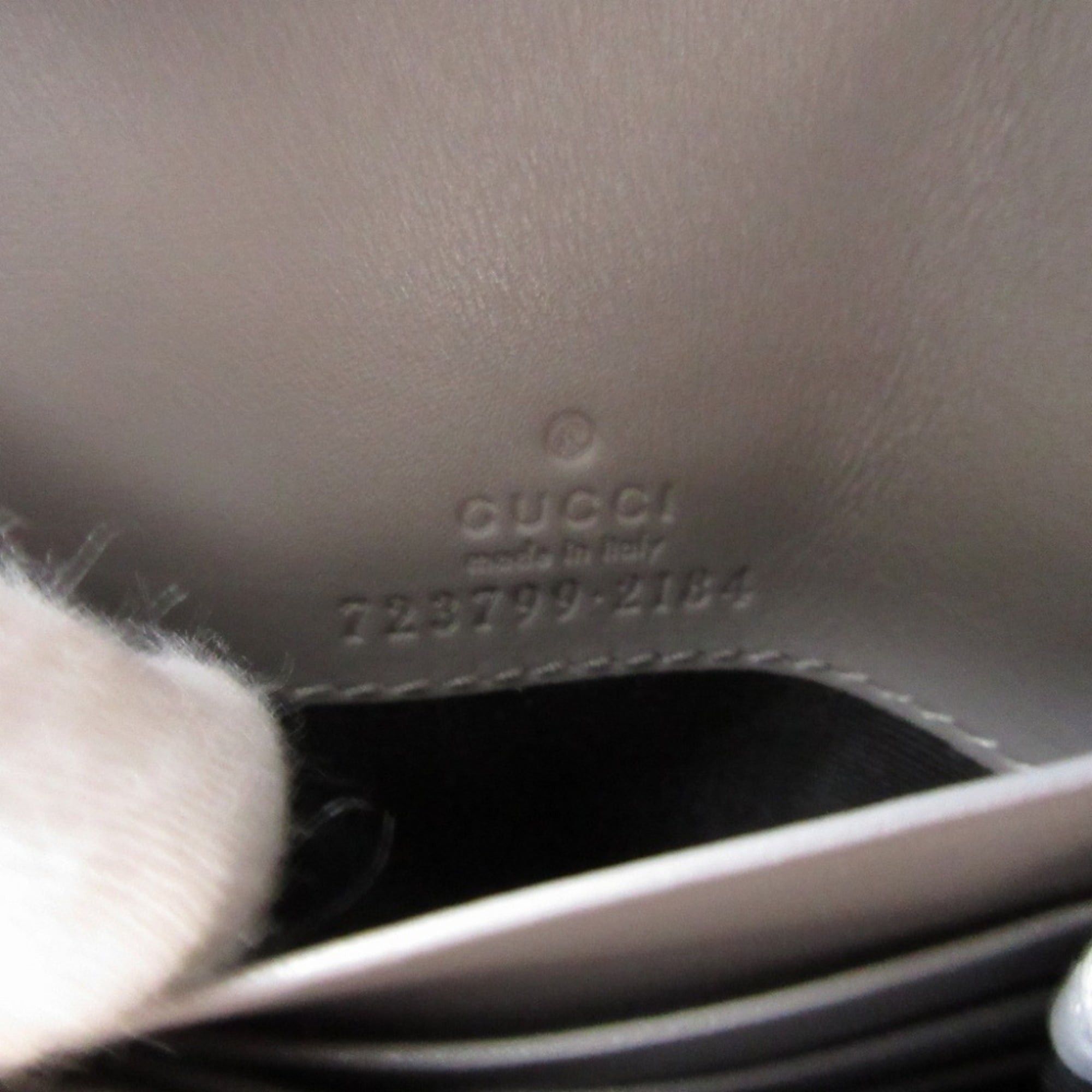 Gucci Like New Gucci 723799 GG Matelassé Leather Gray Bi-fold Wallet 0951GUCCI Size ONE SIZE - 8 Thumbnail