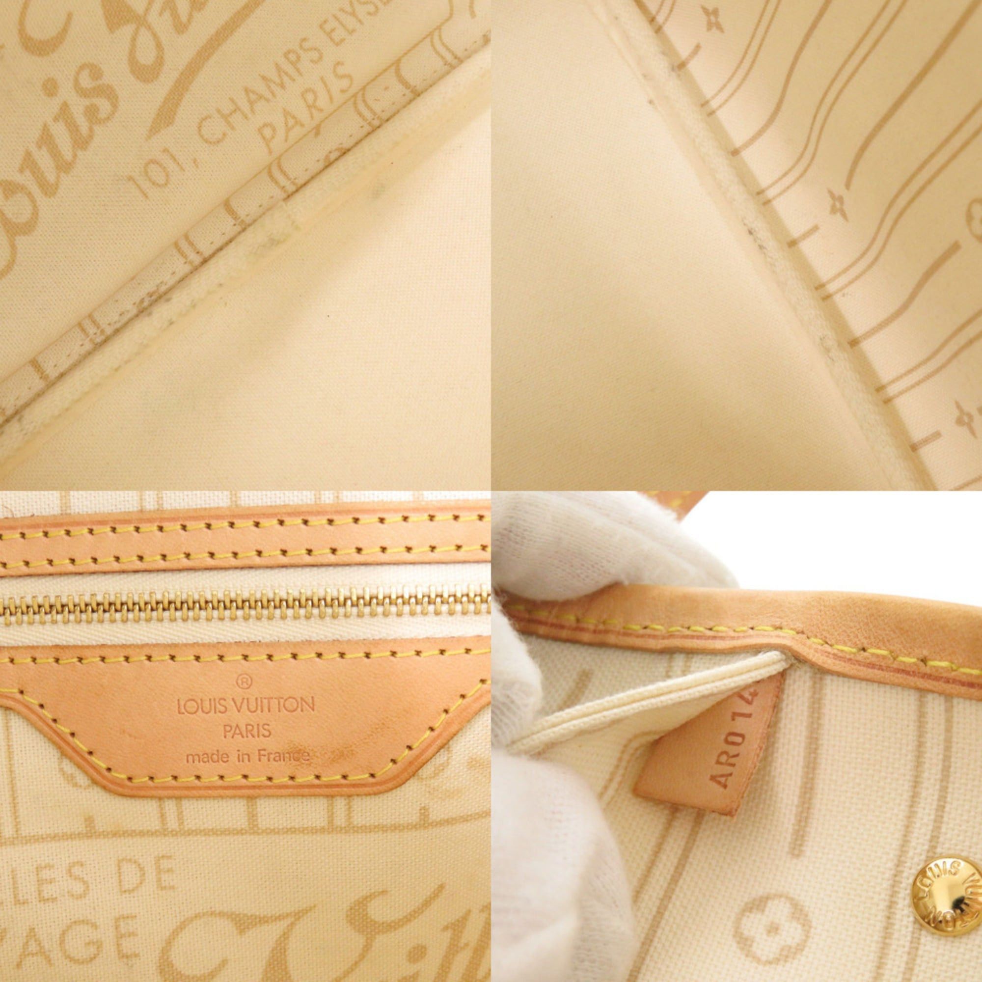 Louis Vuitton Louis Vuitton Neverfull PM Damier Azur N51110 Tote Bag LV 1249 LOUIS VUITTON Size ONE SIZE - 9 Thumbnail