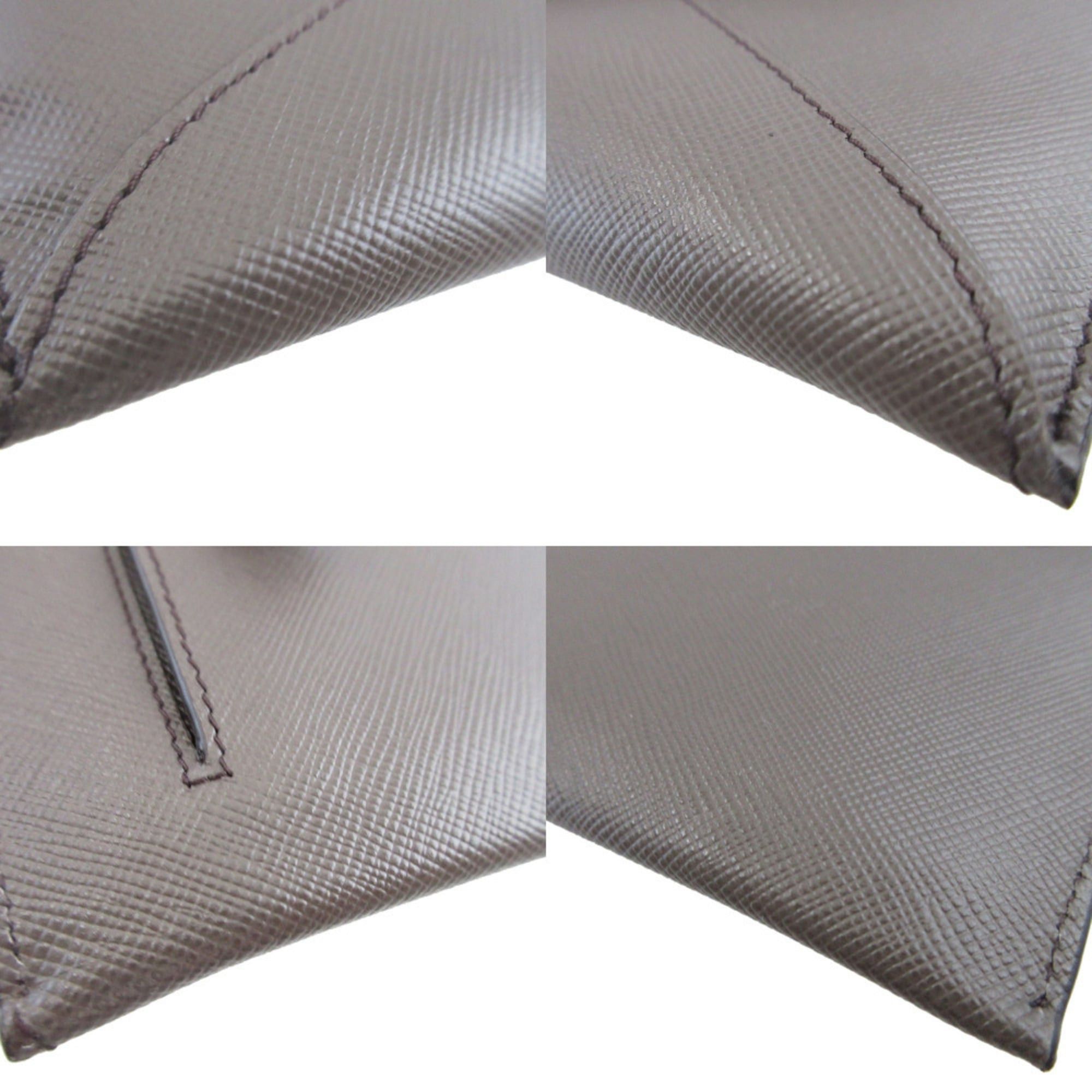 Prada Excellent condition Prada 1M1175 Saffiano leather graphite wallet/document case 0380PRADA Size ONE SIZE - 6 Thumbnail
