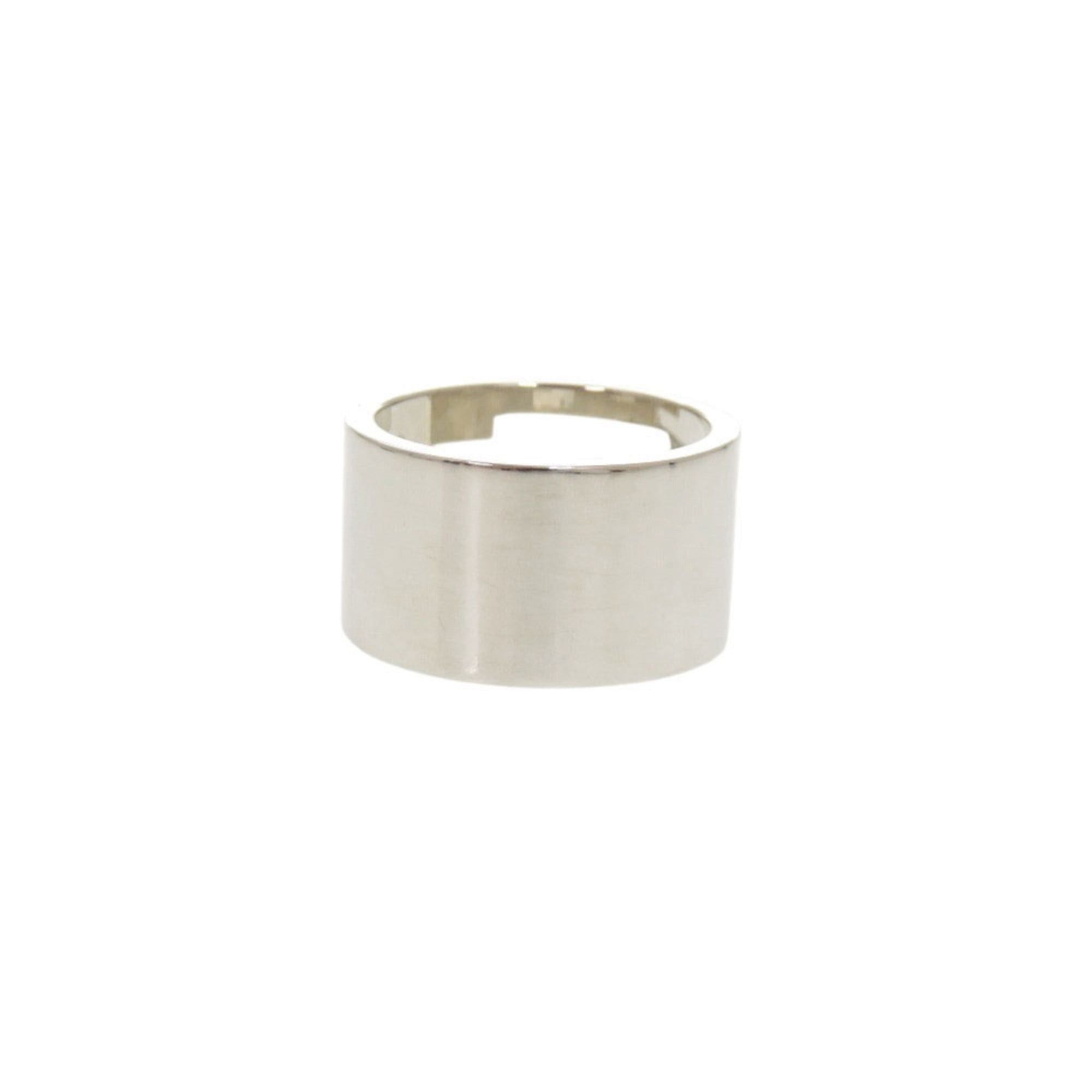 Gucci Excellent condition Gucci branded cutout G wide ring, size #16, sterling silver 925. (Item number: 1444GUCCI) Size ONE SIZE - 4 Thumbnail