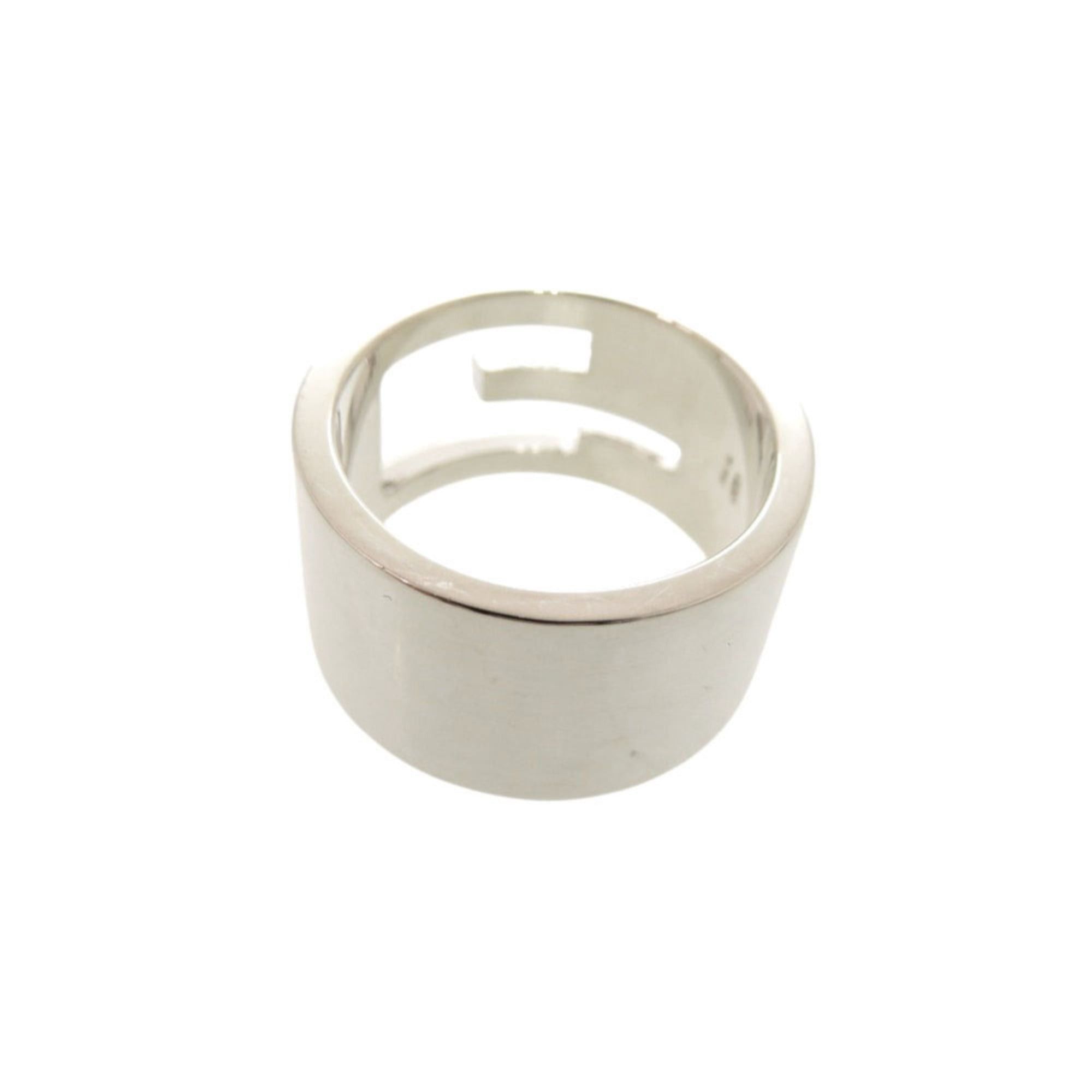 Gucci Excellent condition Gucci branded cutout G wide ring, size #16, sterling silver 925. (Item number: 1444GUCCI) Size ONE SIZE - 9 Thumbnail