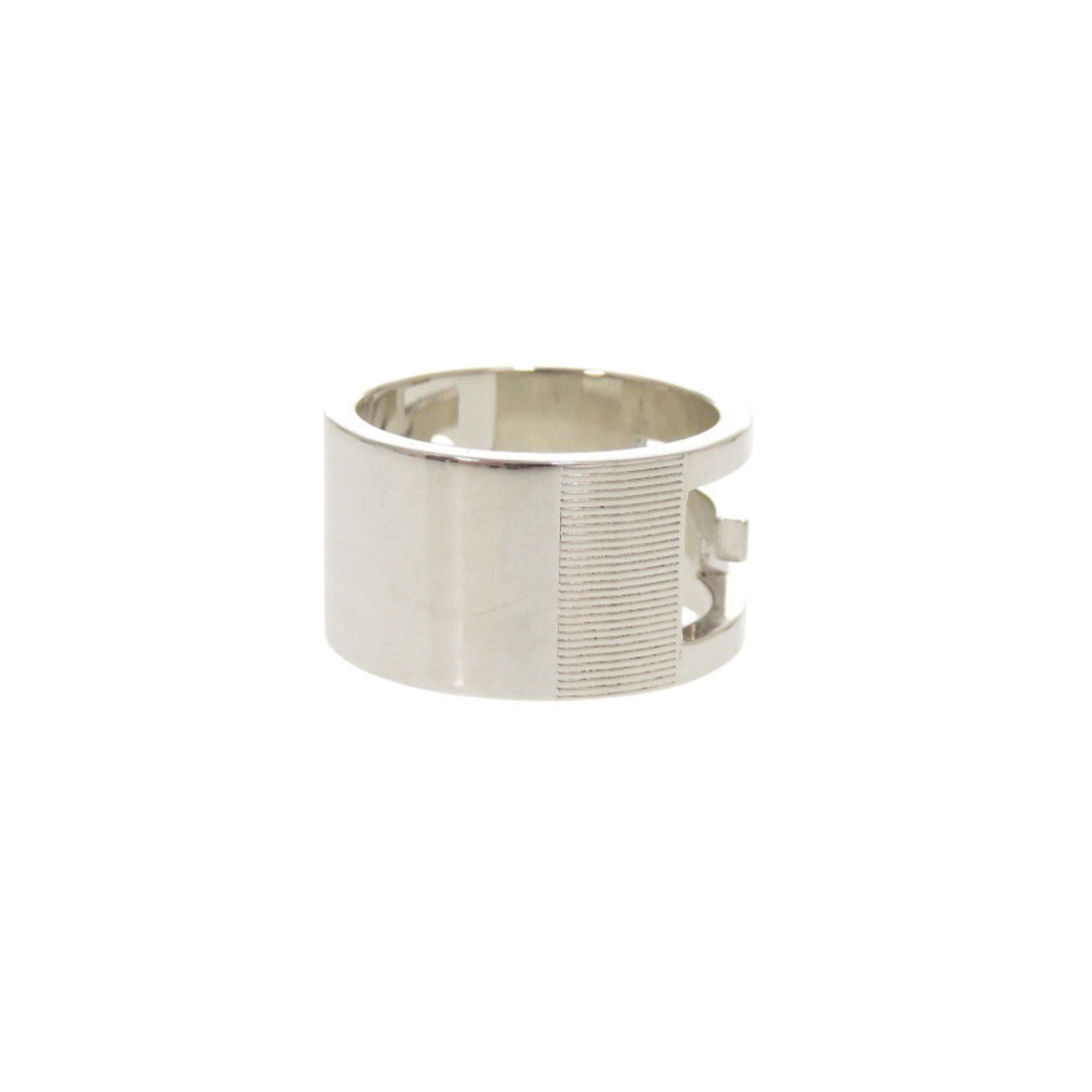 Gucci Excellent condition Gucci branded cutout G wide ring, size #16, sterling silver 925. (Item number: 1444GUCCI) Size ONE SIZE - 3 Thumbnail