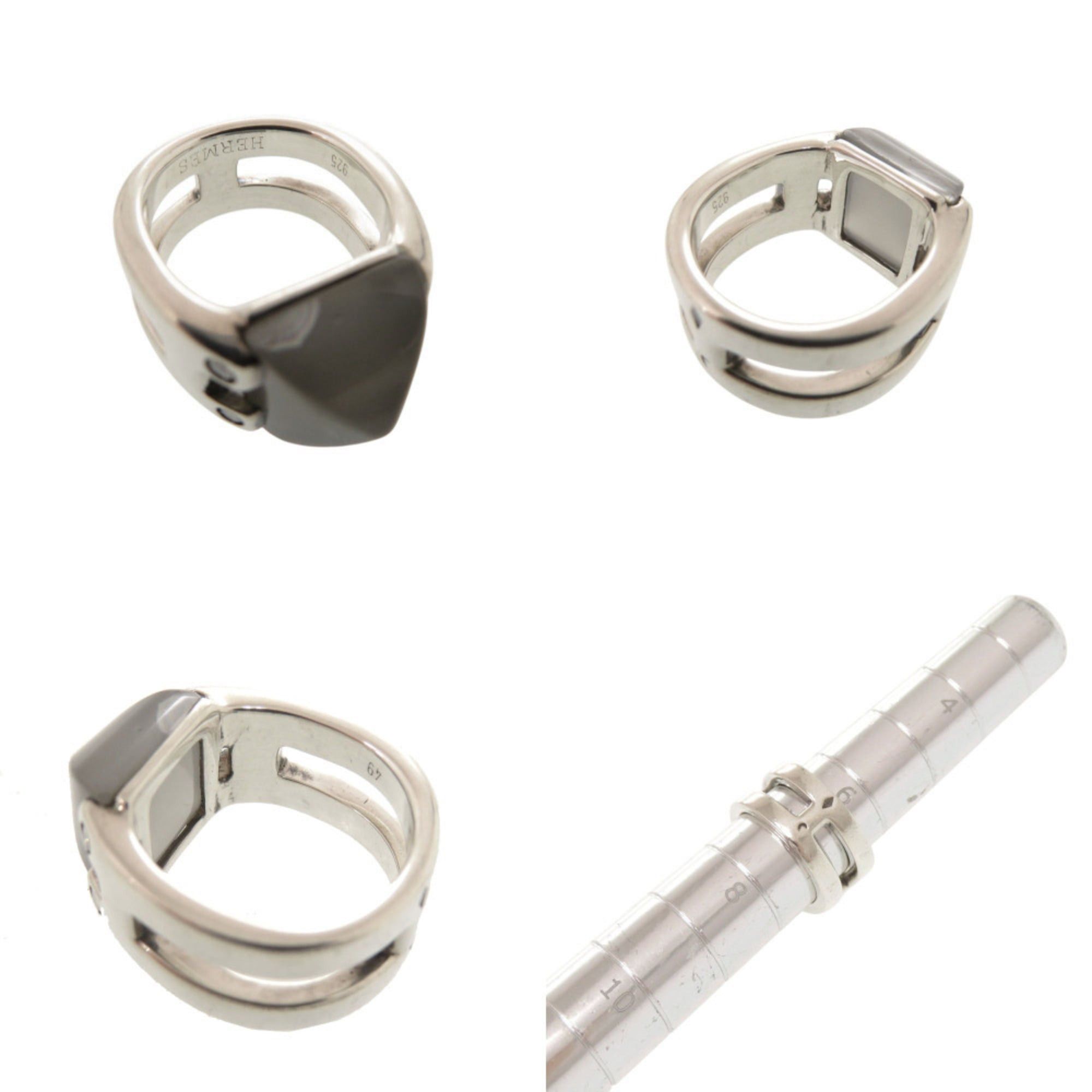 Hermes Hermes Vintage Medor #49 Sterling Silver 925 Moonstone Ring 1549HERMES Size ONE SIZE - 10 Thumbnail