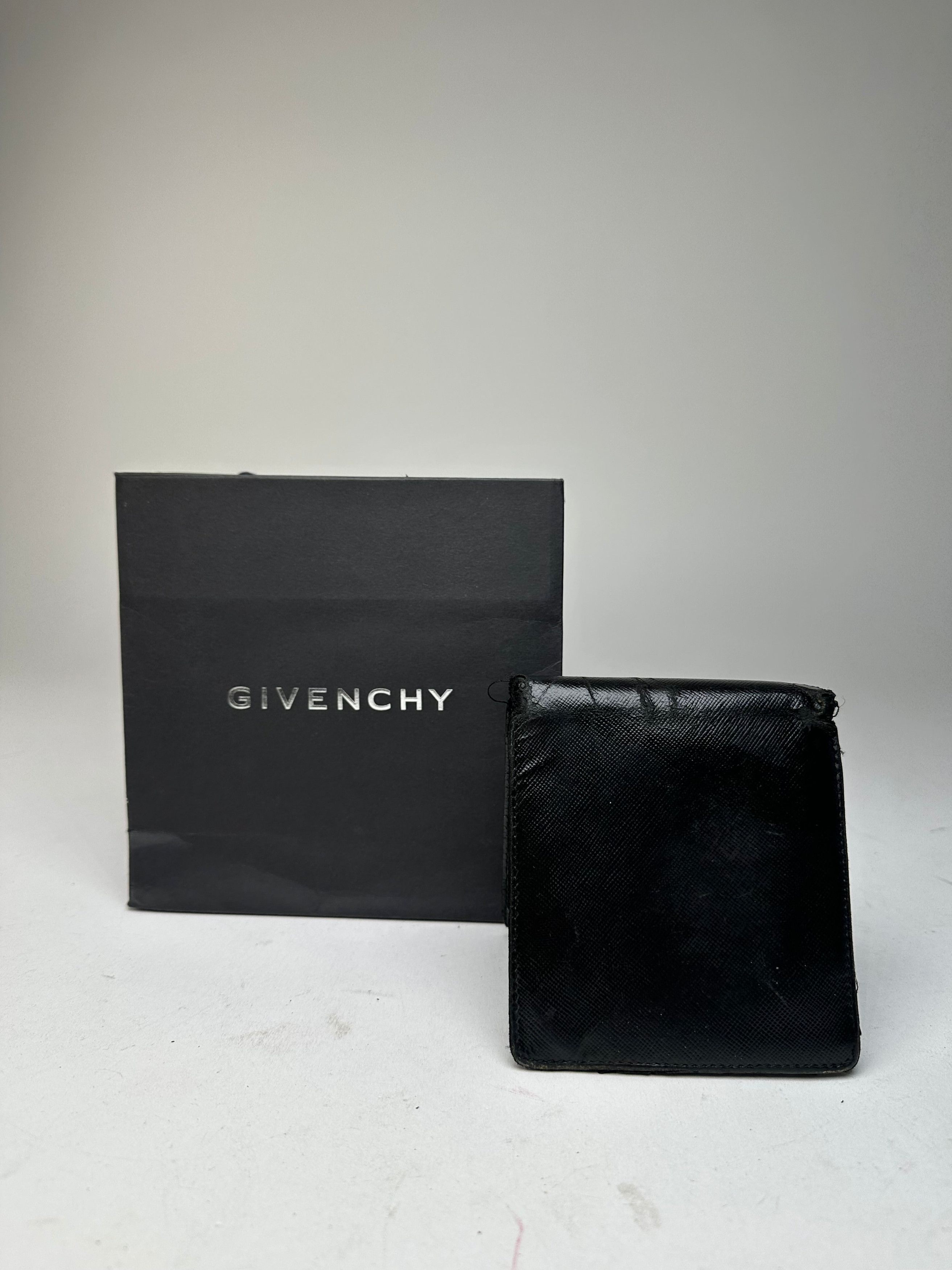 Givenchy Vintage Saffiano Leather Bifold Wallet Black Size ONE SIZE - 2 Thumbnail