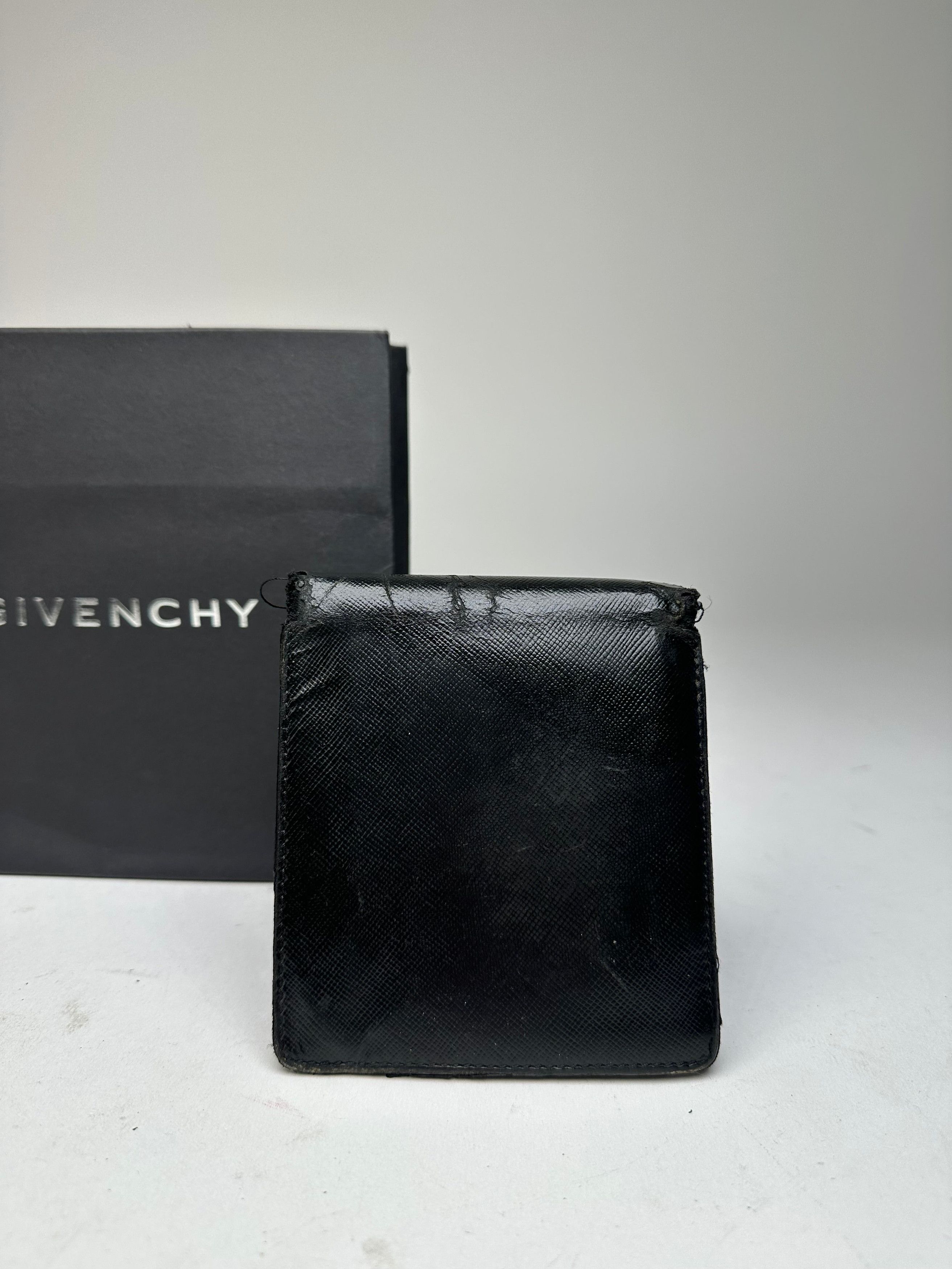 Givenchy Vintage Saffiano Leather Bifold Wallet Black Size ONE SIZE - 11 Thumbnail