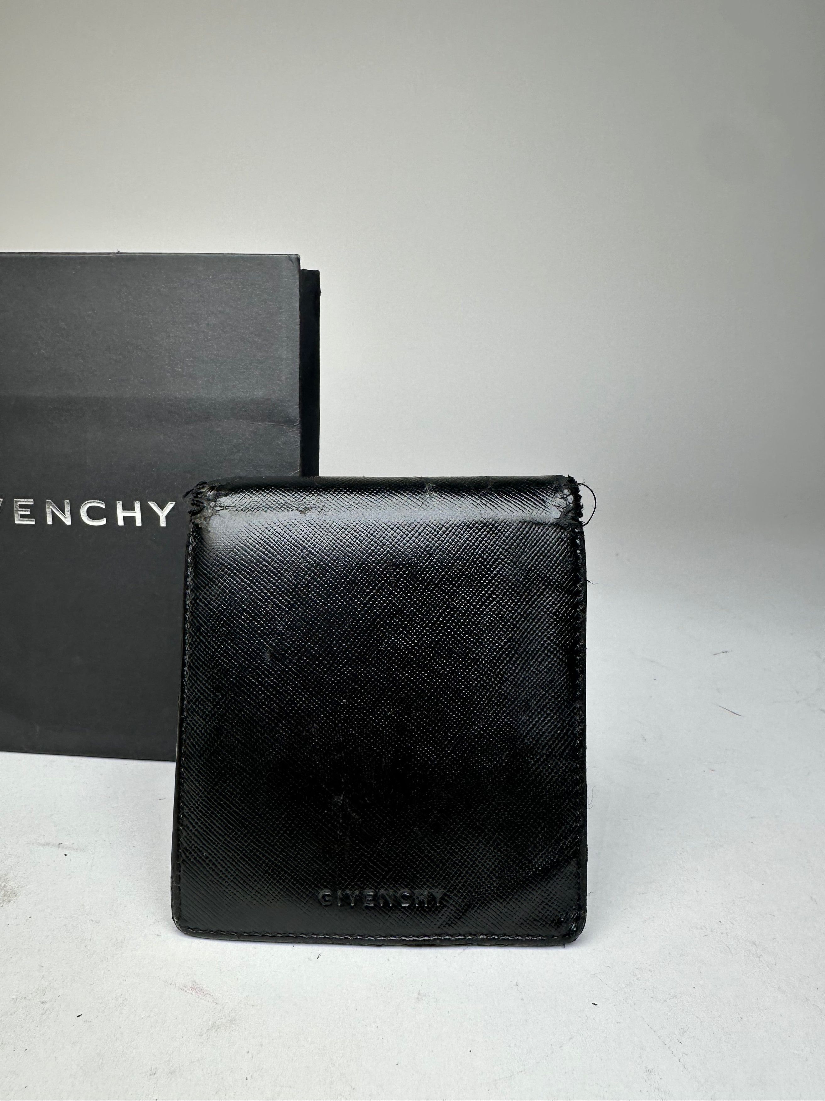 Givenchy Vintage Saffiano Leather Bifold Wallet Black Size ONE SIZE - 5 Thumbnail