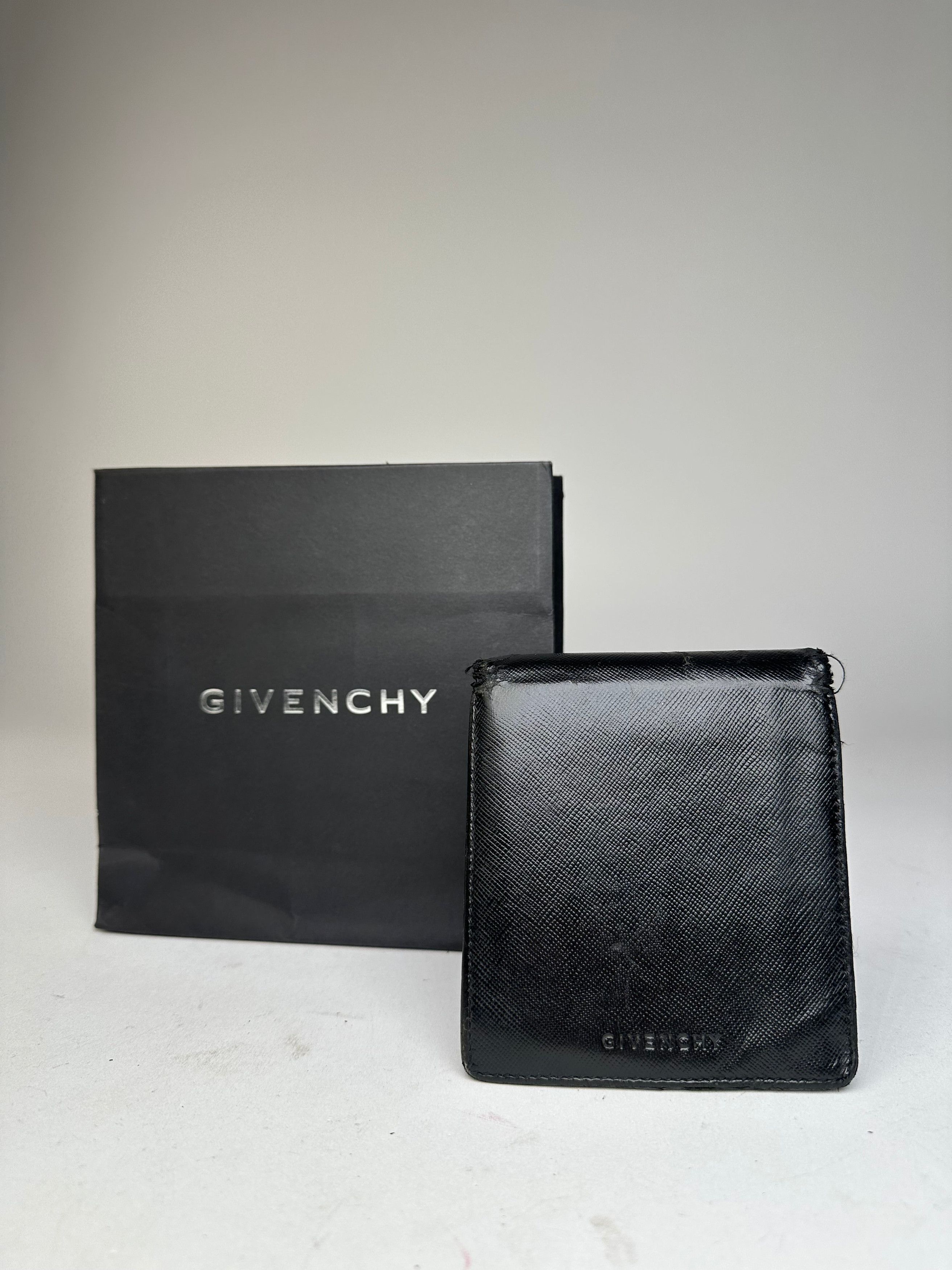 Givenchy Vintage Saffiano Leather Bifold Wallet Black Size ONE SIZE - 10 Thumbnail