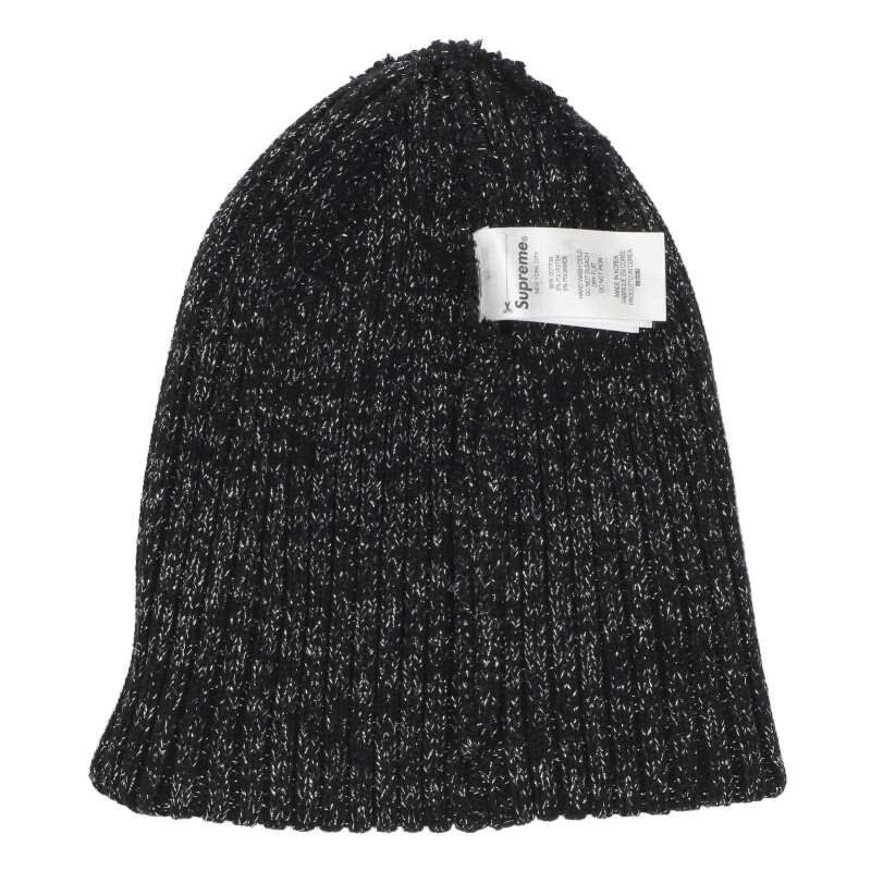 Supreme Supreme 25SS Logo Patch Beanie Black x Silver One Size Size ONE SIZE - 3 Thumbnail