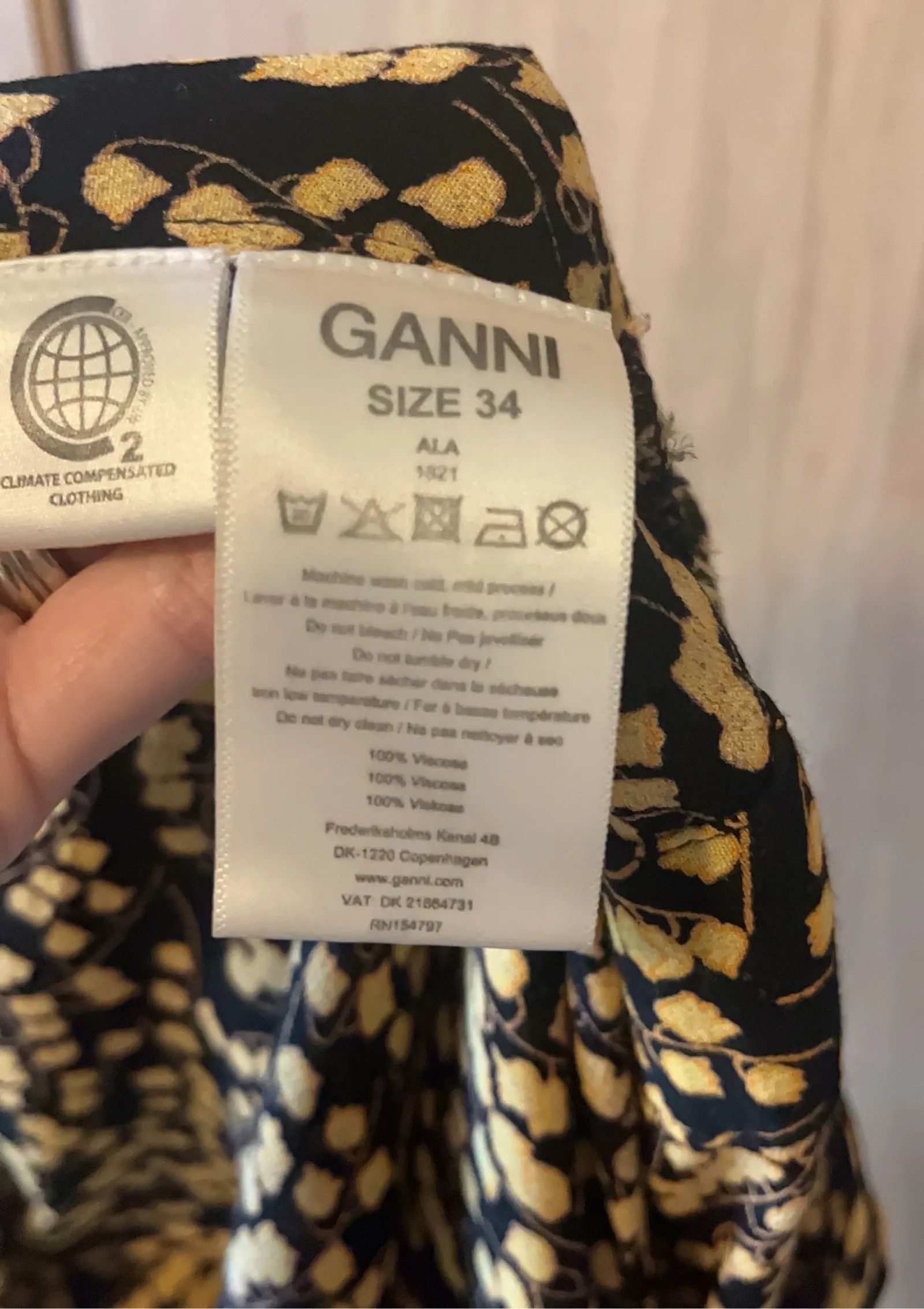 Ganni Ganni ALA Goldstone Dress Size XS / US 0-2 / IT 36-38 - 3 Thumbnail