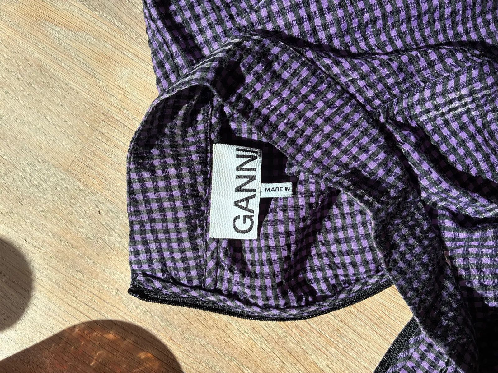 Ganni Ganni Seersucker Check Mini Dress Dress Size M / US 6-8 / IT 42-44 - 2 Thumbnail