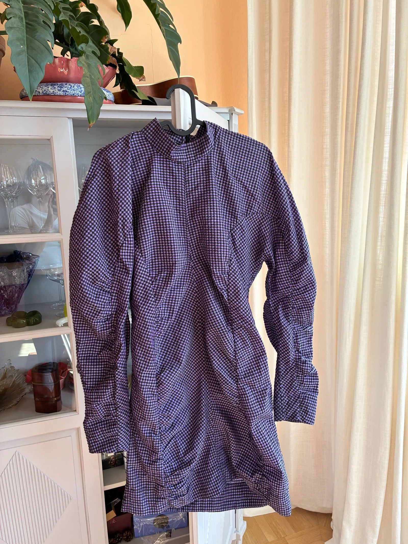 Ganni Ganni Seersucker Check Mini Dress Dress Size M / US 6-8 / IT 42-44 - 4 Thumbnail