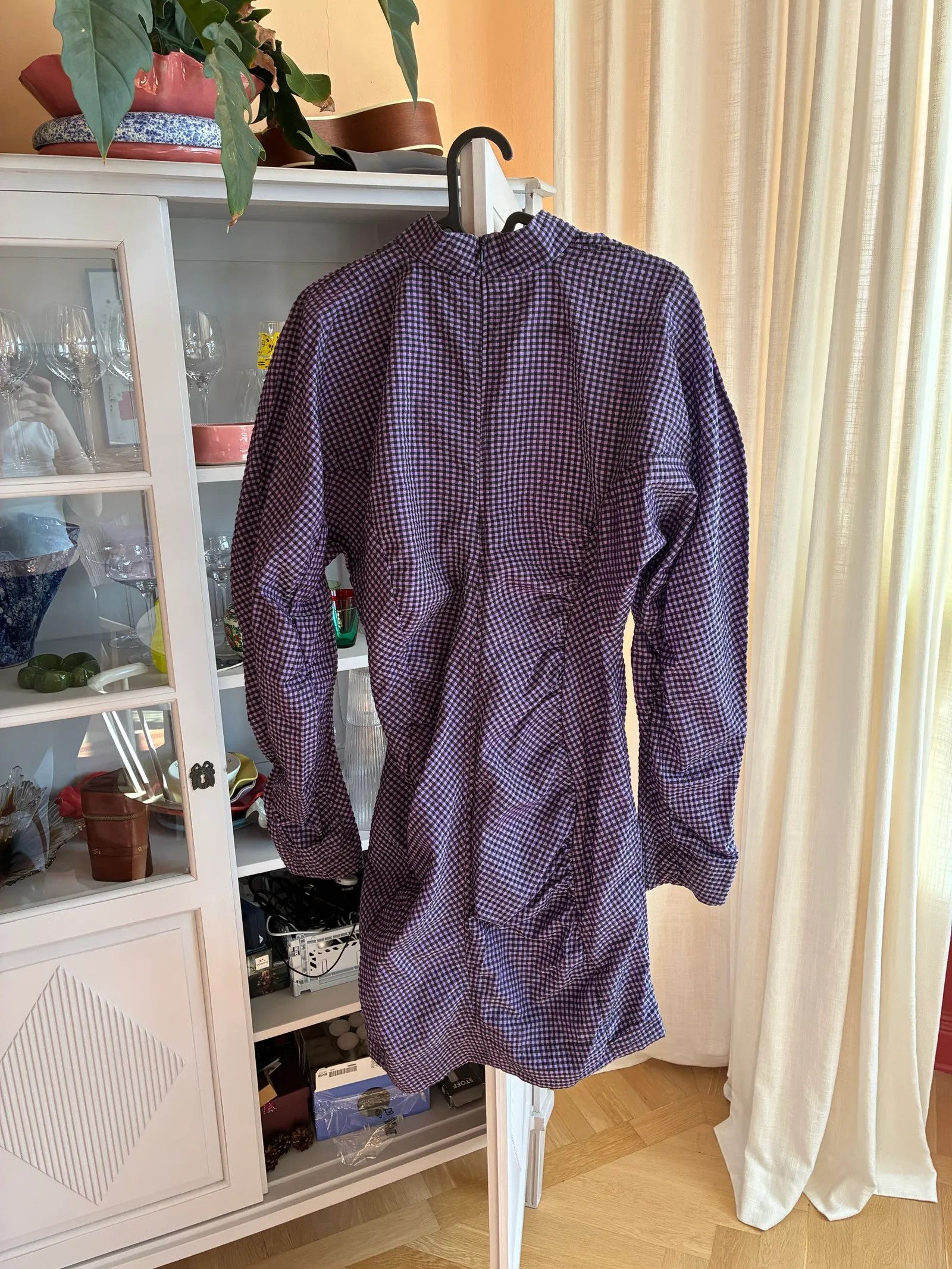 Ganni Ganni Seersucker Check Mini Dress Dress Size M / US 6-8 / IT 42-44 - 5 Thumbnail