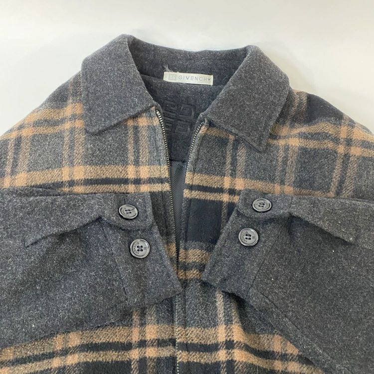 Givenchy Givenchy Plaid Wool Zip-Up Jacket Size XXL Size US XXL / EU 58 / 5 - 10 Thumbnail
