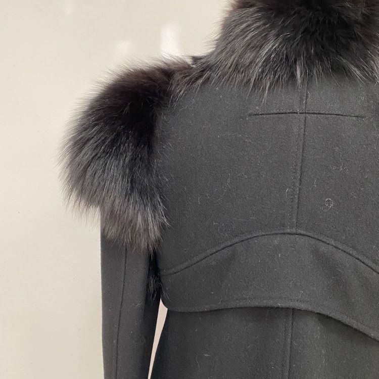 Givenchy Givenchy Fox Fur Trim Wool Coat Size 38 Size S / US 4 / IT 40 - 7 Thumbnail