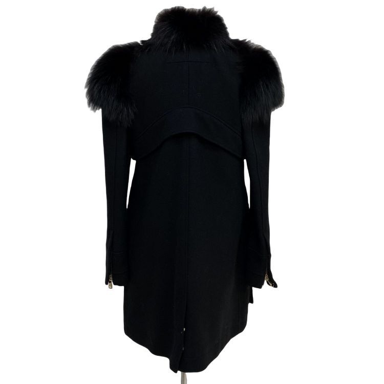 Givenchy Givenchy Fox Fur Trim Wool Coat Size 38 Size S / US 4 / IT 40 - 2 Thumbnail