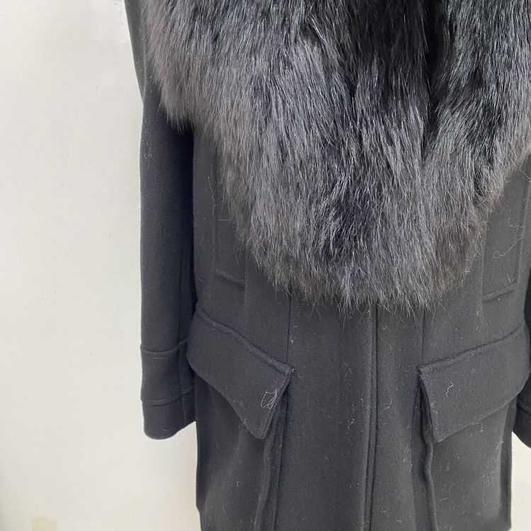 Givenchy Givenchy Fox Fur Trim Wool Coat Size 38 Size S / US 4 / IT 40 - 10 Thumbnail