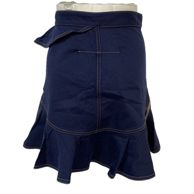 Givenchy Givenchy Navy Ruffled Mini Skirt Size 36 Size 26" / US 2 / IT 38 - 2 Thumbnail