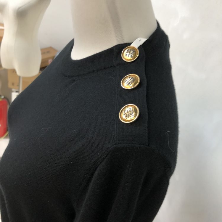 Givenchy Givenchy Gold Button Wool Blend Sweater Size S Size S / US 4 / IT 40 - 6 Thumbnail