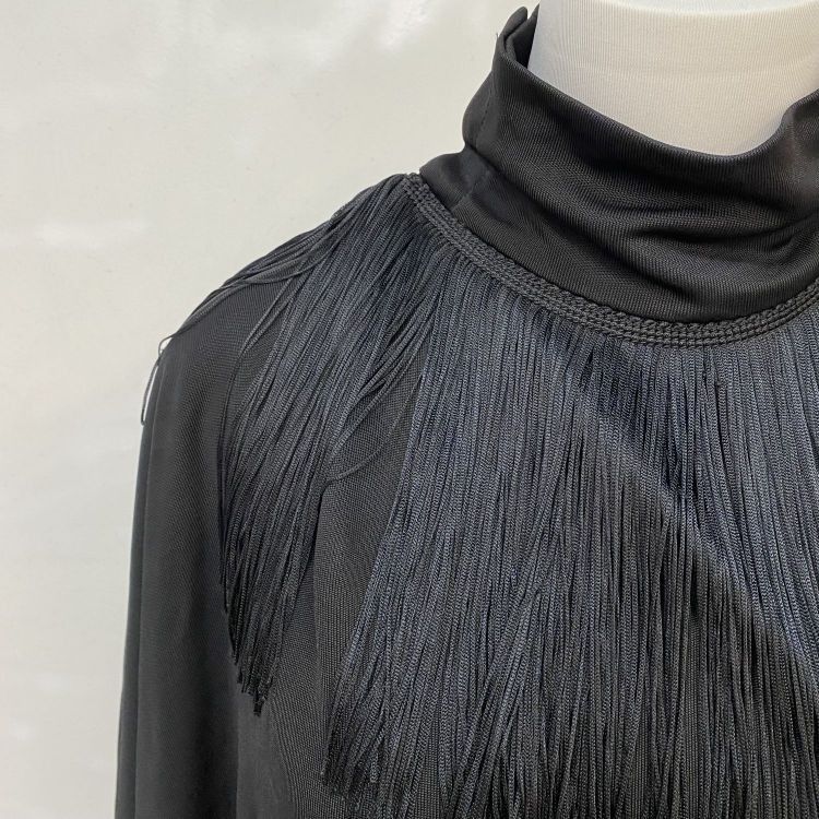 Givenchy Givenchy Black Fringe Midi Dress Size 38 Size S / US 4 / IT 40 - 6 Thumbnail