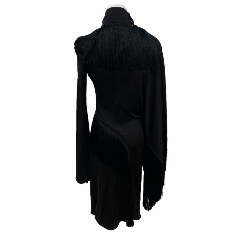 Givenchy Givenchy Black Fringe Midi Dress Size 38 Size S / US 4 / IT 40 - 2 Thumbnail