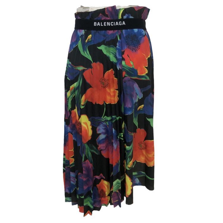 Balenciaga Balenciaga Floral Pleated Midi Skirt Size 36 Size 26" / US 2 / IT 38 - 2 Thumbnail