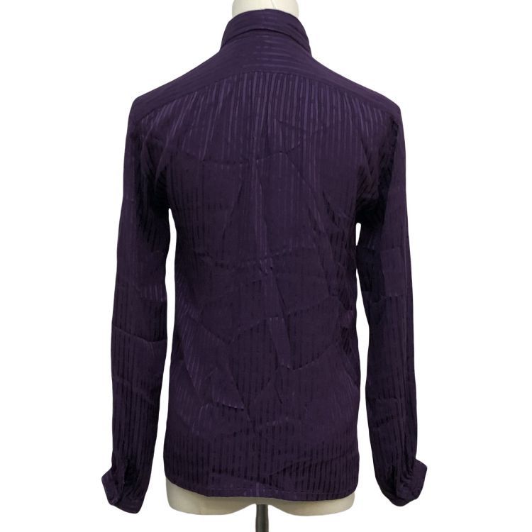 Dior Dior Purple Textured Silk Button Up Shirt Size M Size M / US 6-8 / IT 42-44 - 2 Thumbnail