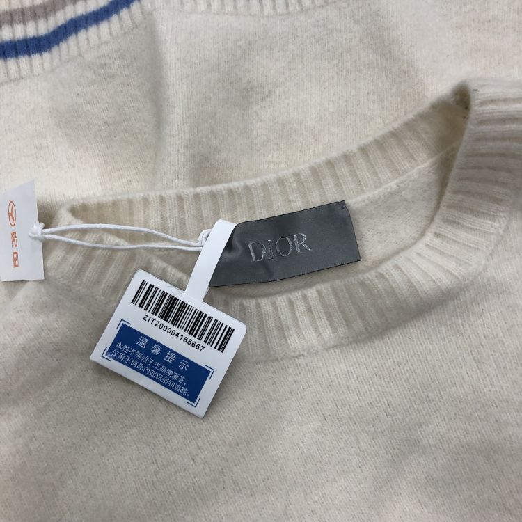 Dior Dior Multi Logo Sweater Cream Size M Size US M / EU 48-50 / 2 - 5 Thumbnail