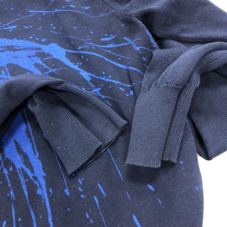 Dior Dior Blue Paint Splash Crewneck Sweater Size L Size US L / EU 52-54 / 3 - 7 Thumbnail