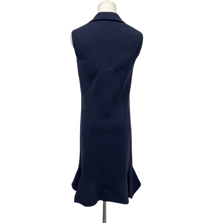 Dior Dior Navy Virgin Wool Long Vest Size 34 Size XS / US 0-2 / IT 36-38 - 2 Thumbnail