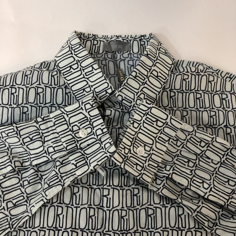 Dior Dior All-Over Logo Shirt US M Size US M / EU 48-50 / 2 - 8 Thumbnail