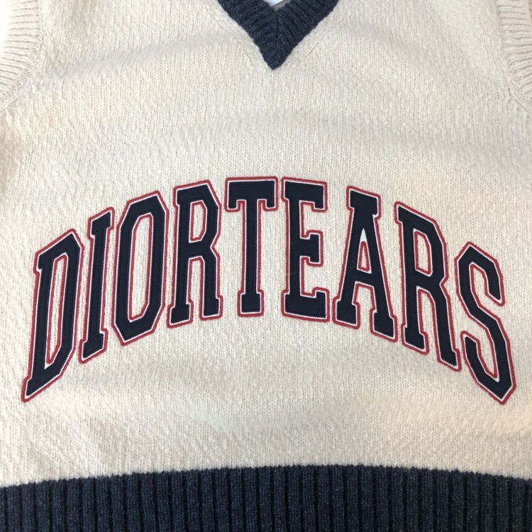 Dior Dior x Dior Tears Logo Knit Vest Size M Size US M / EU 48-50 / 2 - 9 Thumbnail