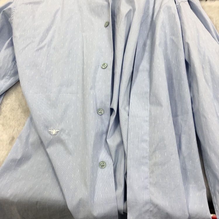 Dior Dior Bee Embroidery Button Up Shirt Size M Size US M / EU 48-50 / 2 - 6 Thumbnail